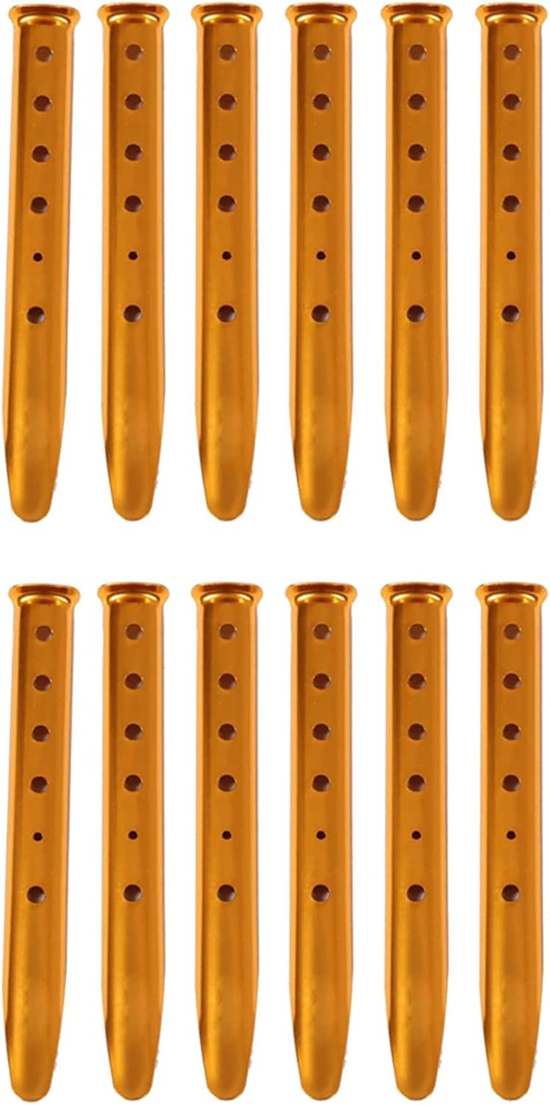 12Pcs Snow and Sand Tent Stakes Pegs Aluminum Alloy U-Shaped Pegs Tent Nails for Camping Hiking Backpacking