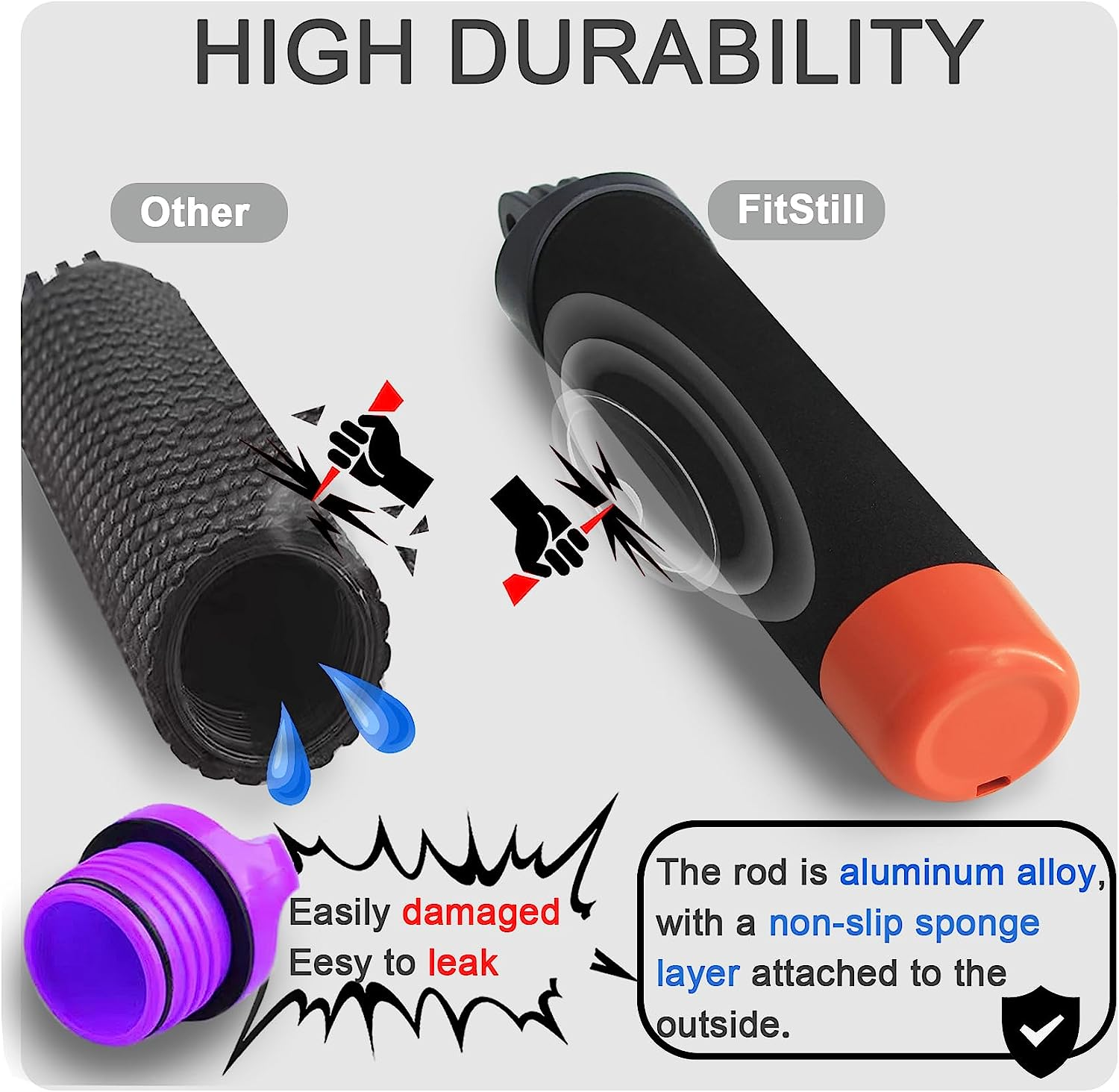 Fitstill 60M/196FT Underwater Waterproof Protective Case for Go Pro Hero 13 Hero 12 Hero 11 Hero 10 Hero 9 Black,3Pack Filter Monopod Floating Hand Grip Selfie Stick Hero13/12/11/10/9 Black Accessory image number 2