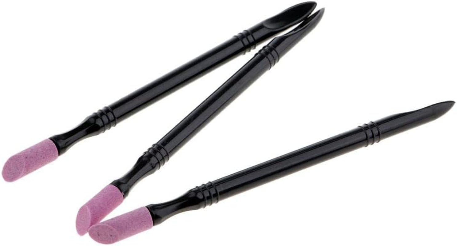 Cuticle Remover Pen Cuticle Pusher Cuticle Pusher with Quartz Stone Nail Art Tools Pack of 3 image number 2
