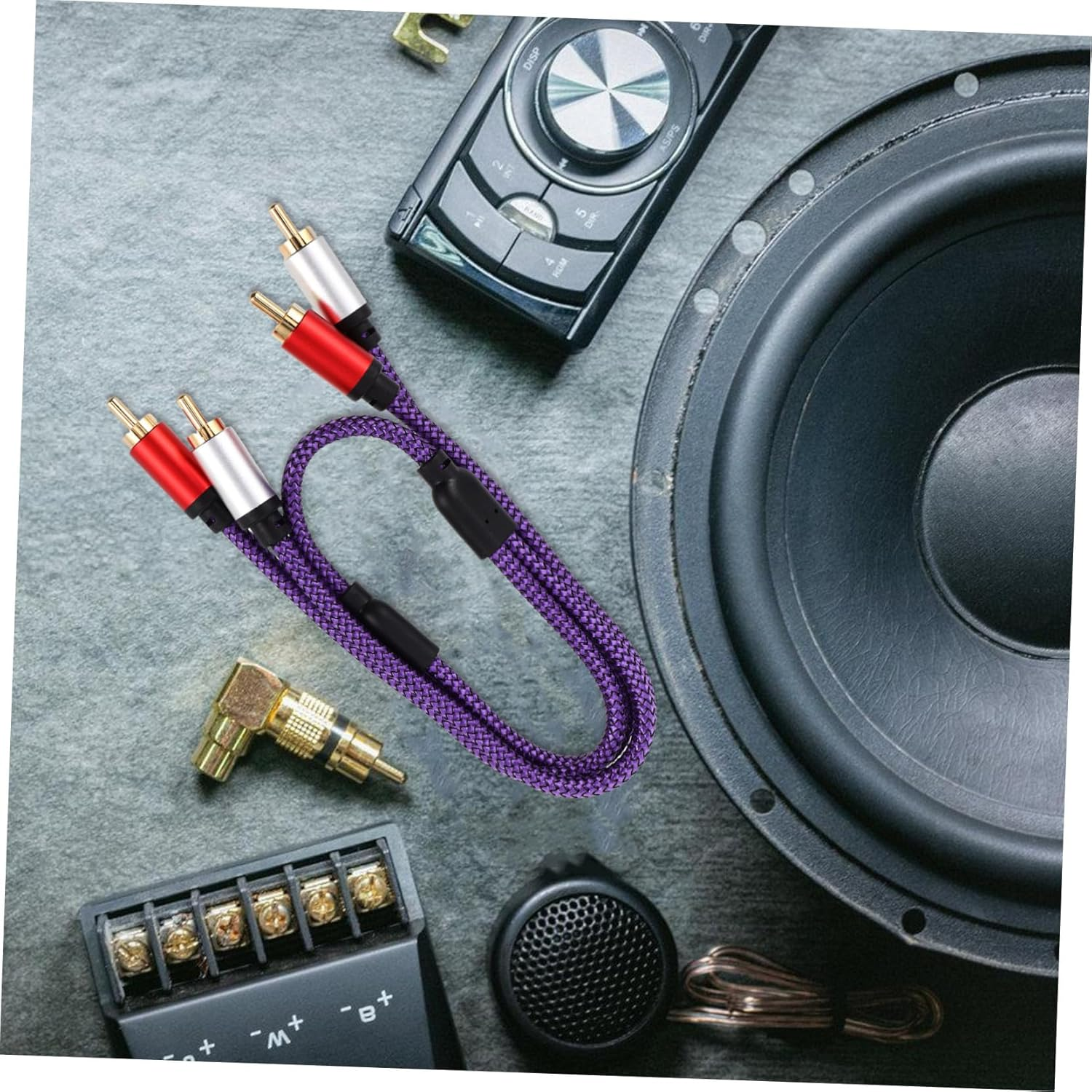 ARTIBETTER Audio Cable Male to Male Stereo Audio Cable for Car Subwoofer and Home Tv Amplifier Connection image number 6