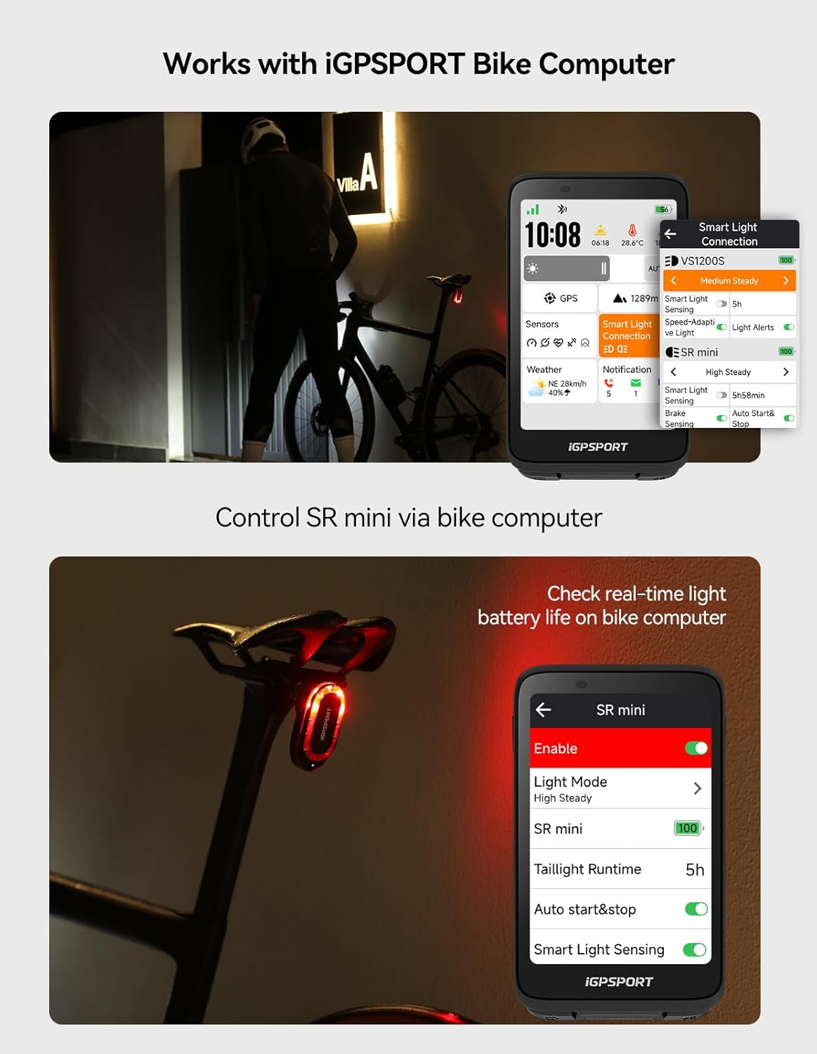 Igpsport SR Mini Radar Bike Light, 160M Monitoring Distance 20H Battery Life Brake Flash Waterproof Cycling Tail Light image number 4
