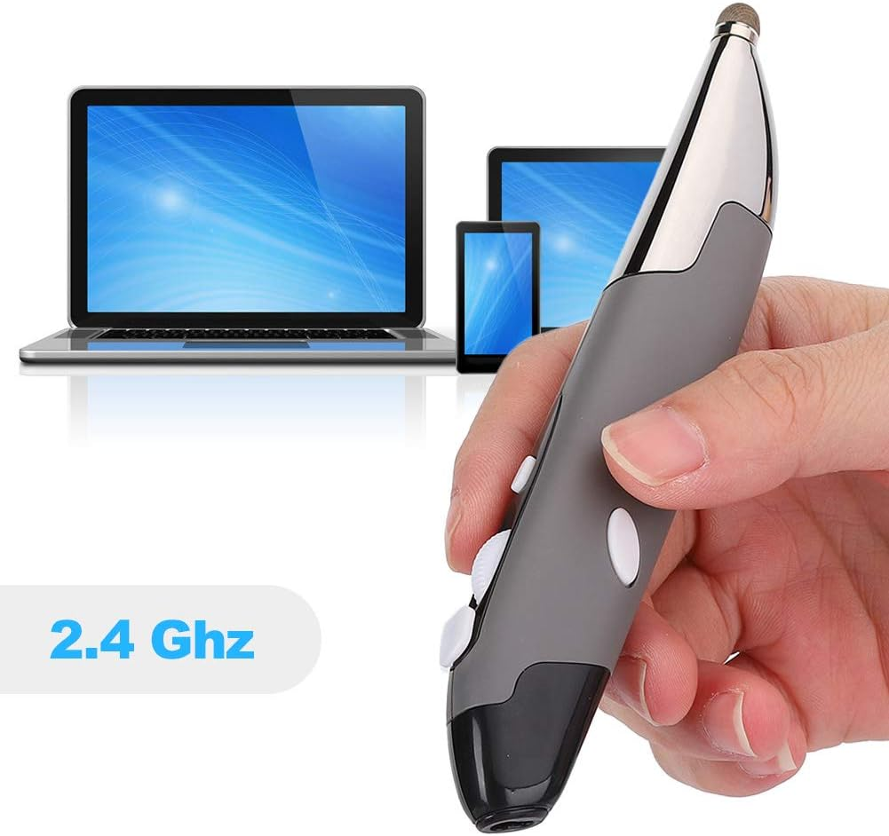 Wireless Optical Pocket Rechargeable Pen Mouse, Wireless Pocket Pen Mouse, Adjustable 800/1200/1600 DPI 4 Buttons USB Optical PC Laptops Tablets Smartphones Intelligent TV Pen Mouse image number 6