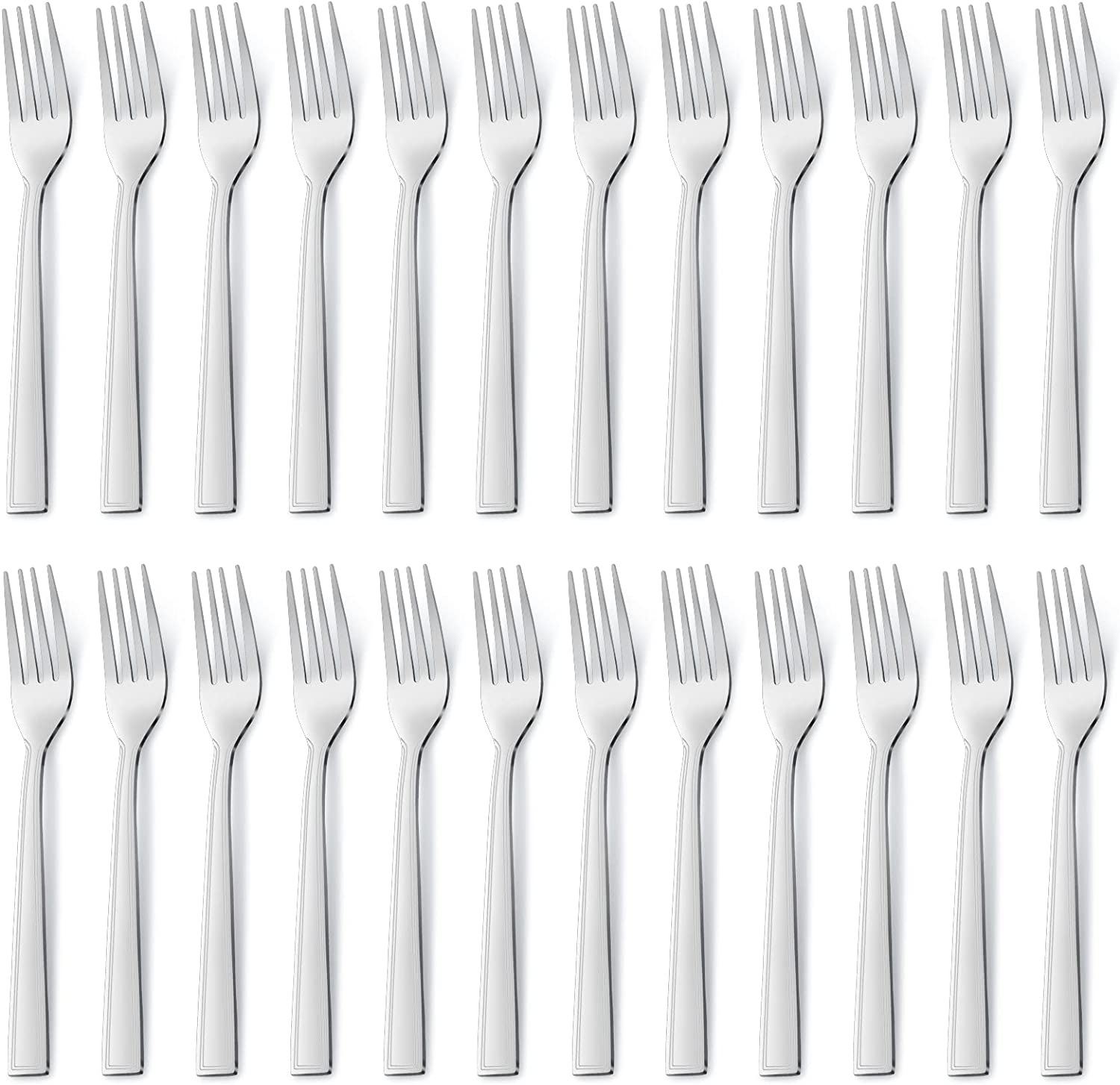 Table Forks 24 Pieces, Hunnycook Stainless Steel Fork Set, Cutlery Forks Suitable for Home Restaurant Outdoor Dishwasher Safe image number 1