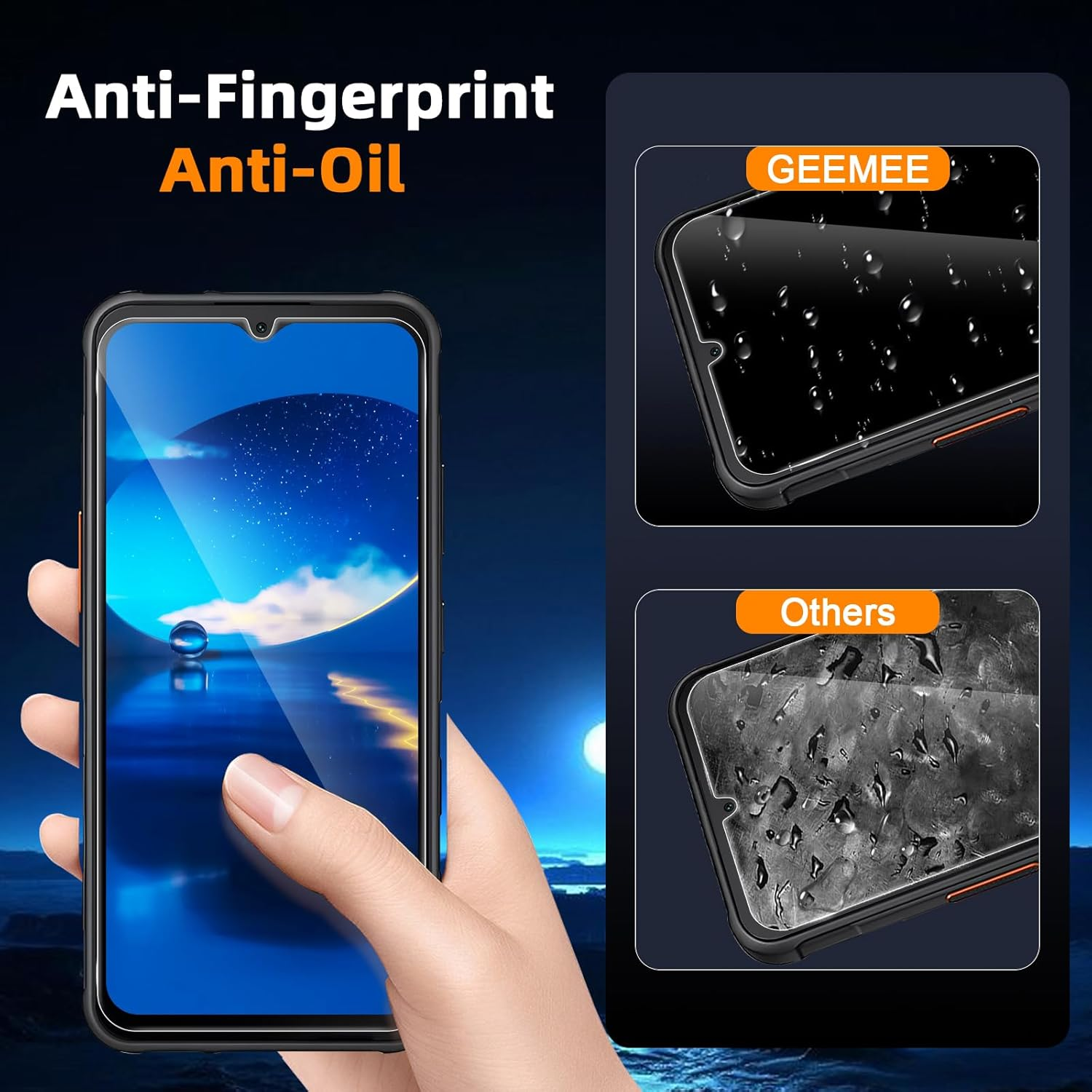 GEEMEE Privacy Screen Protector for Samsung Galaxy Xcover 7/7 Pro/Xcover7 Enterprise Edition for Tempered Glass, Pack of 2, 9H Hardness, Bubble-Free, Anti-Spy Privacy Screen Protector image number 2