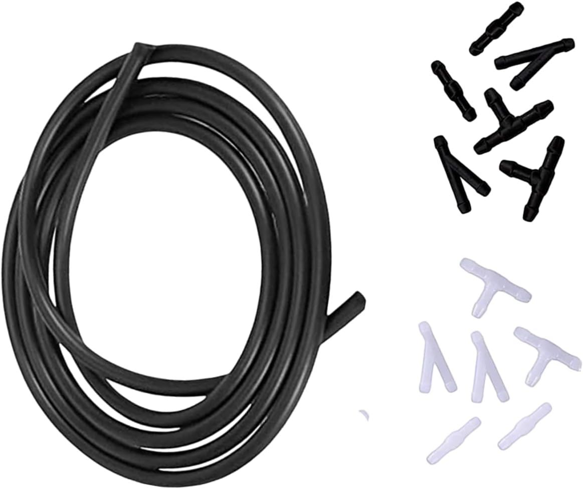 Windshield Washer Hose Kit, 4 Meter Washer Fluid Hose with 12 Pcs Adapter Connectors,Connect Car Water Pump and Nozzles,Universal Auto Replacement Parts,Reusable image number 1