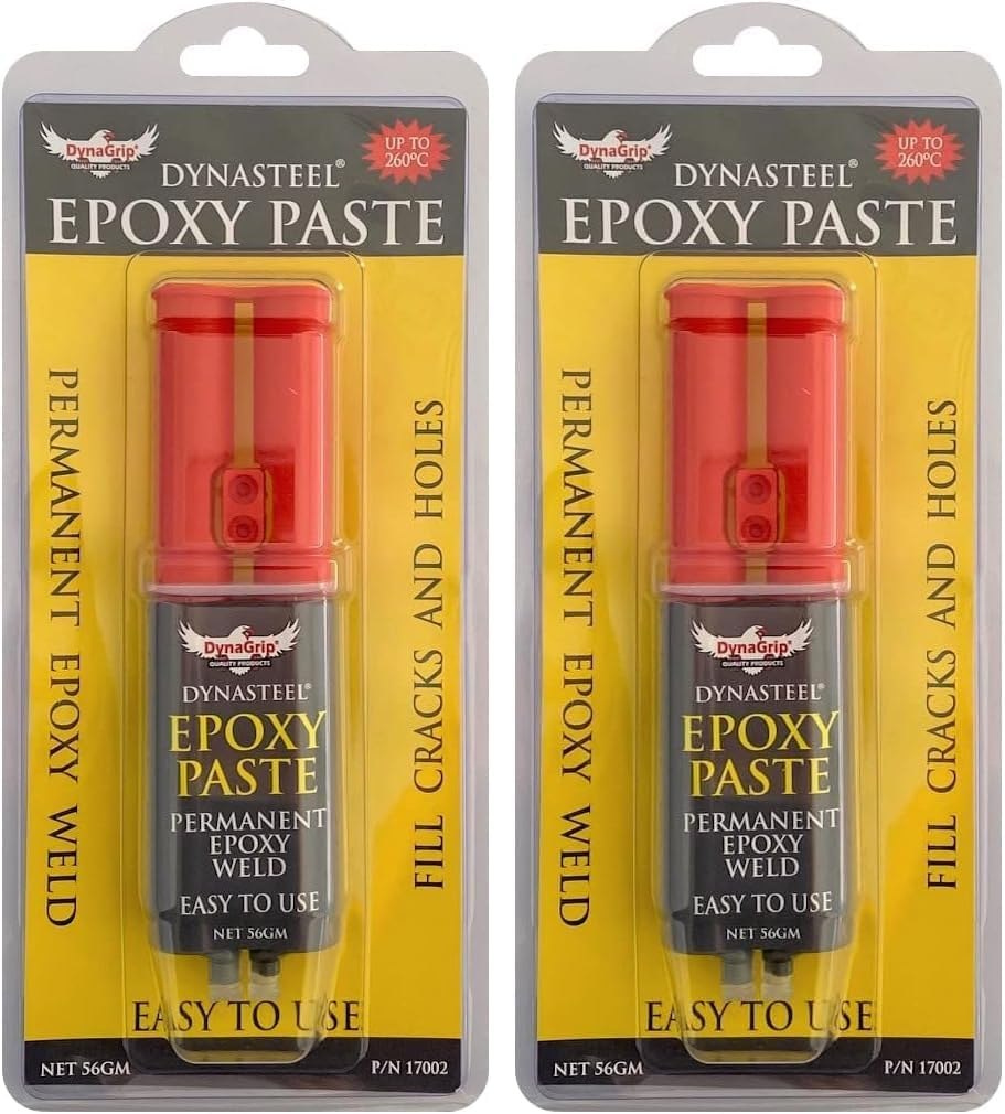 Dynagrip Dynasteel Epoxy Paste 56 G Steel Weld Epoxy Permanentlty Hardens like Steel (Pack of 2)