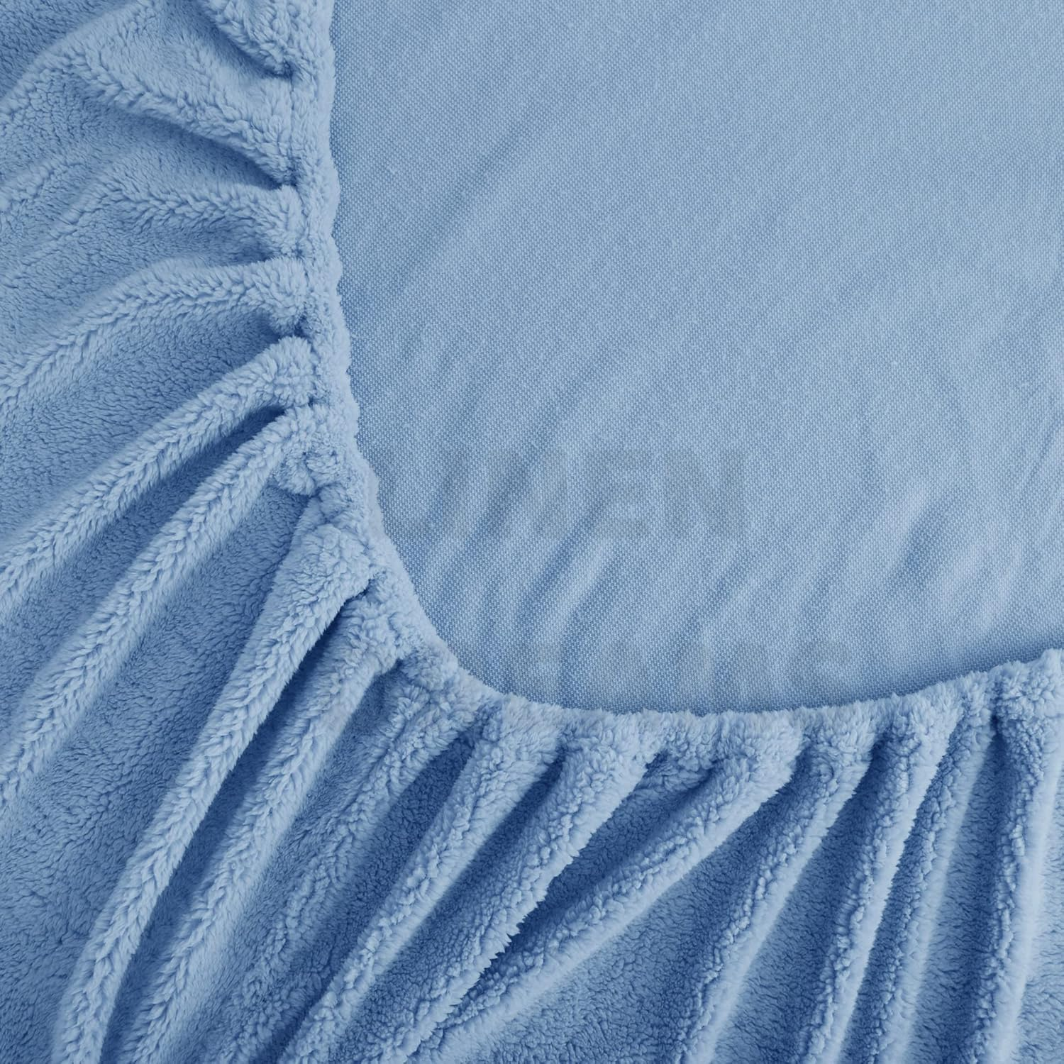 Super Warm Teddy Bear Fleece Sheet Set Flat Fitted Sheet All Size Winter Thermal (King Single, Grey) image number 3