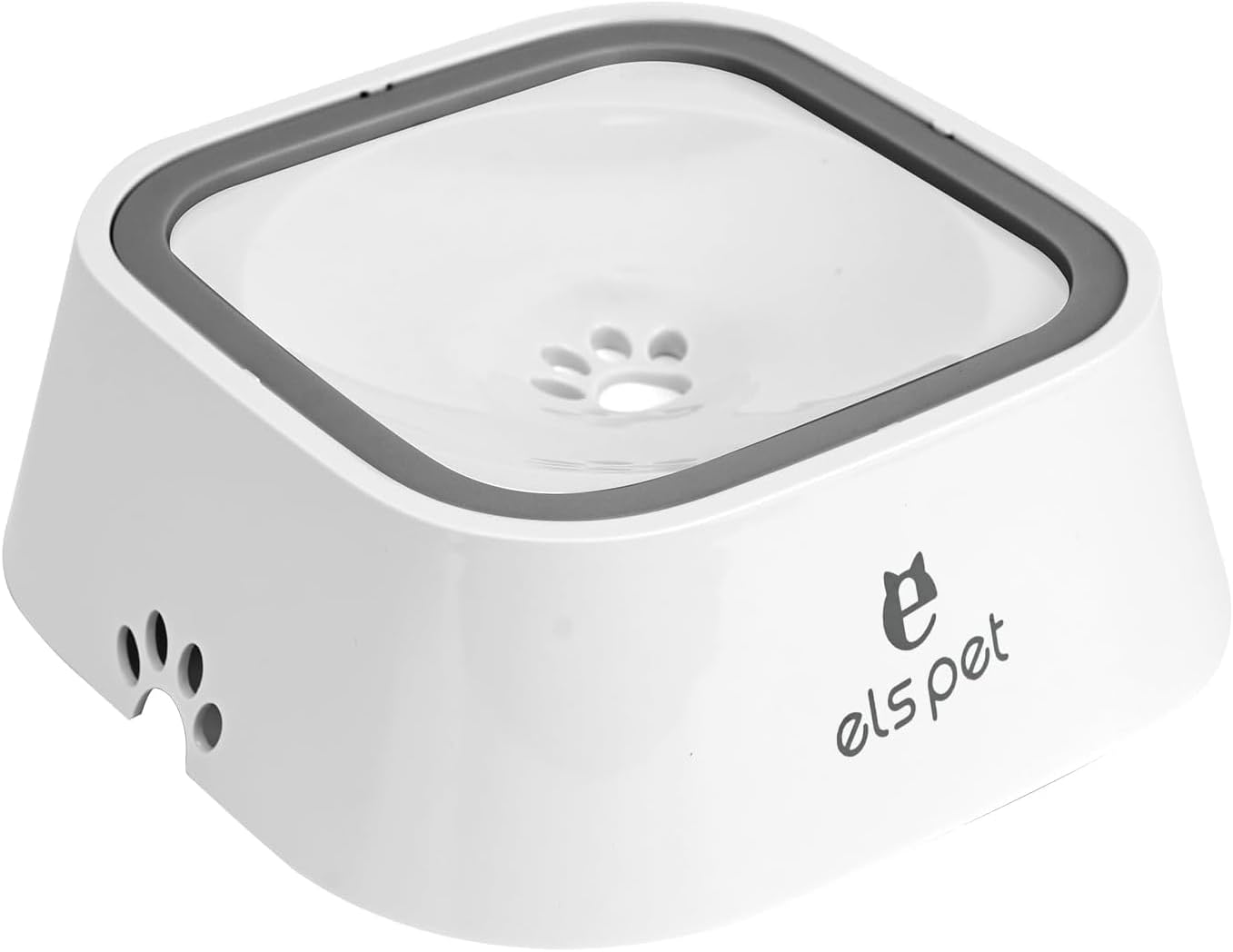 Woofy Accessories Dog Bowl No Spill, Pet Water Bowl No Drip Slow Water Feeder Cat Bowl, 1L Large Capacity Travel Water Bowl for Dogs, Cats - Gray Color image number 5