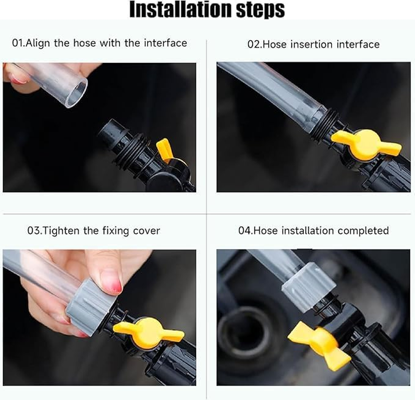 Siphon Hand Pump,Portable Widely Use Hand Fuel Pump,Gas Oil Water Fuel Transfer Siphon Pump,Aquarium Water Changer Gravel Vacuum Pump,With 1M Syphon Hose,Metal Buckles