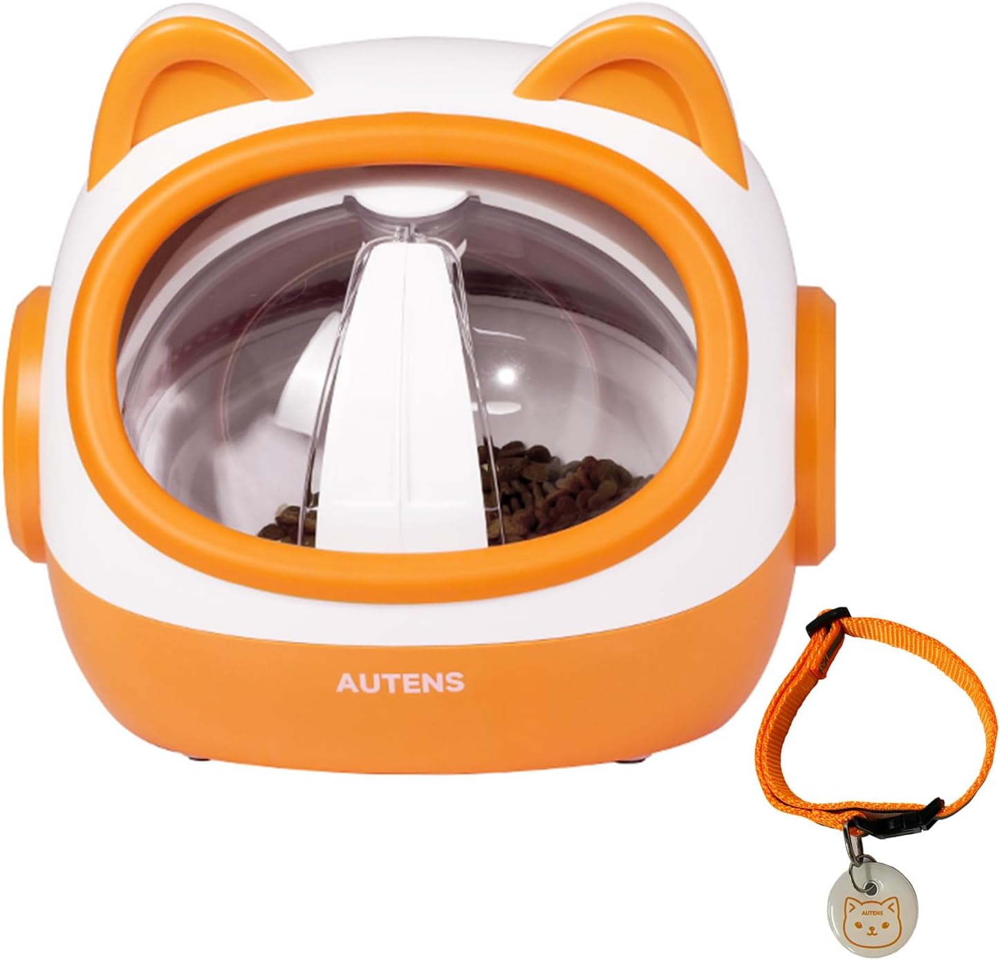 AUTENS RFID Automatic Cat Feeders, Automatic Pet Feeder for Cats and Small Dogs, for Separate Dietary Needs, Prevent Food Stealling with Light Collar Tag image number 2