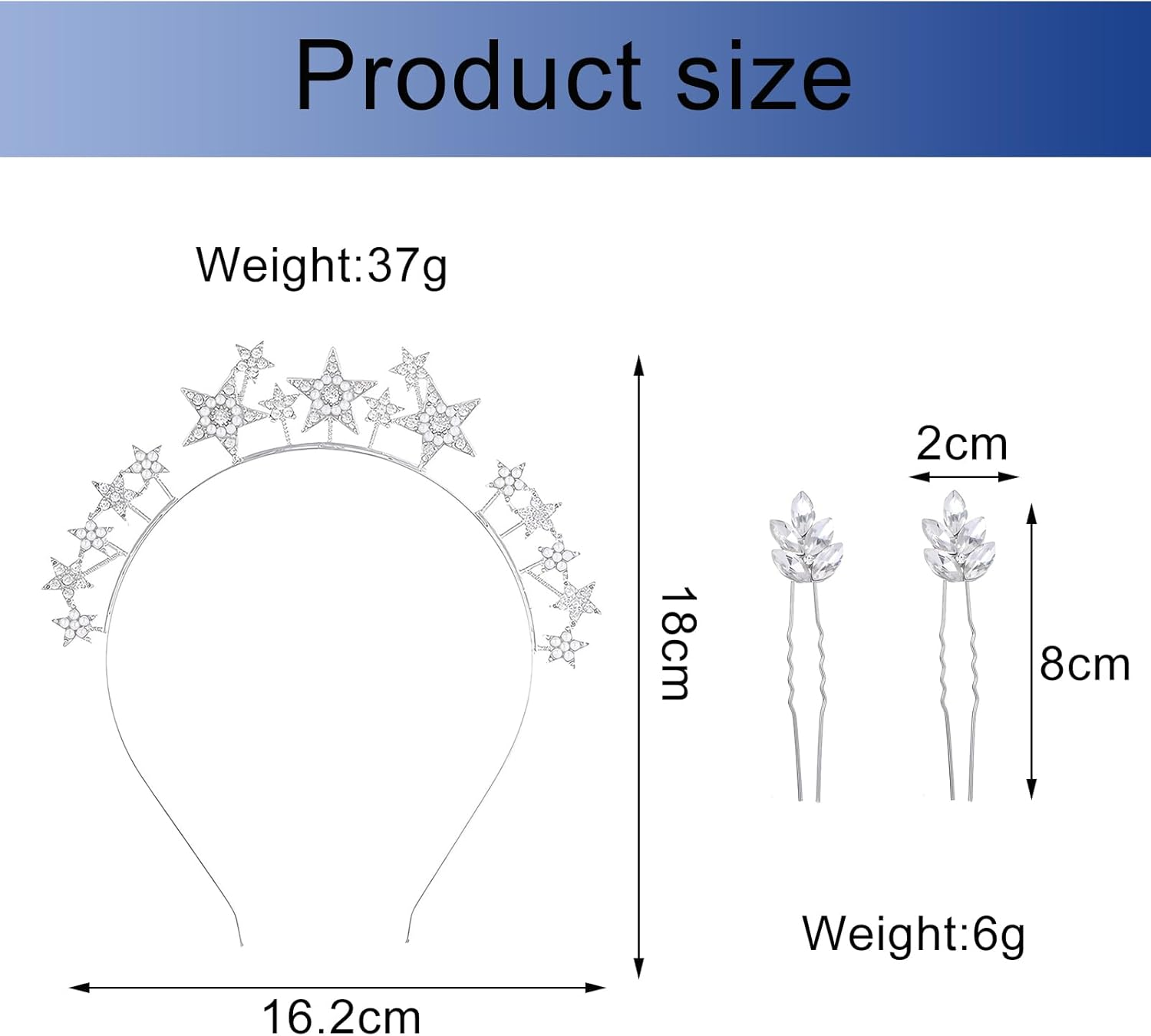 RTRTGS Star Headband Rhinestone Hair Band Carnival, Hair Band Stars, Crown with Haly Layer, Headband Sun Rays, Goddess Hair for Wedding Christmas - Headpiece for Women and Girls