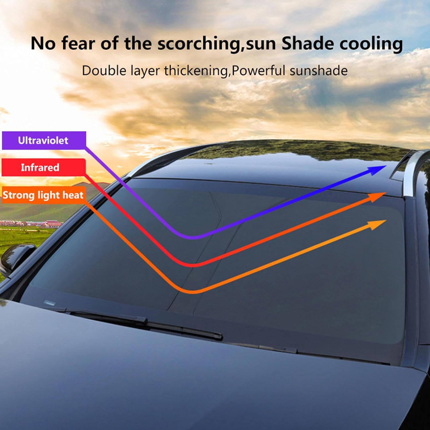 Fit for Ford Mustang Mach-E 2021-2024,Car Sun Shade Windshield,Automotive Windshield Sunshades,Windshield Sunshade,Car Accessories image number 6