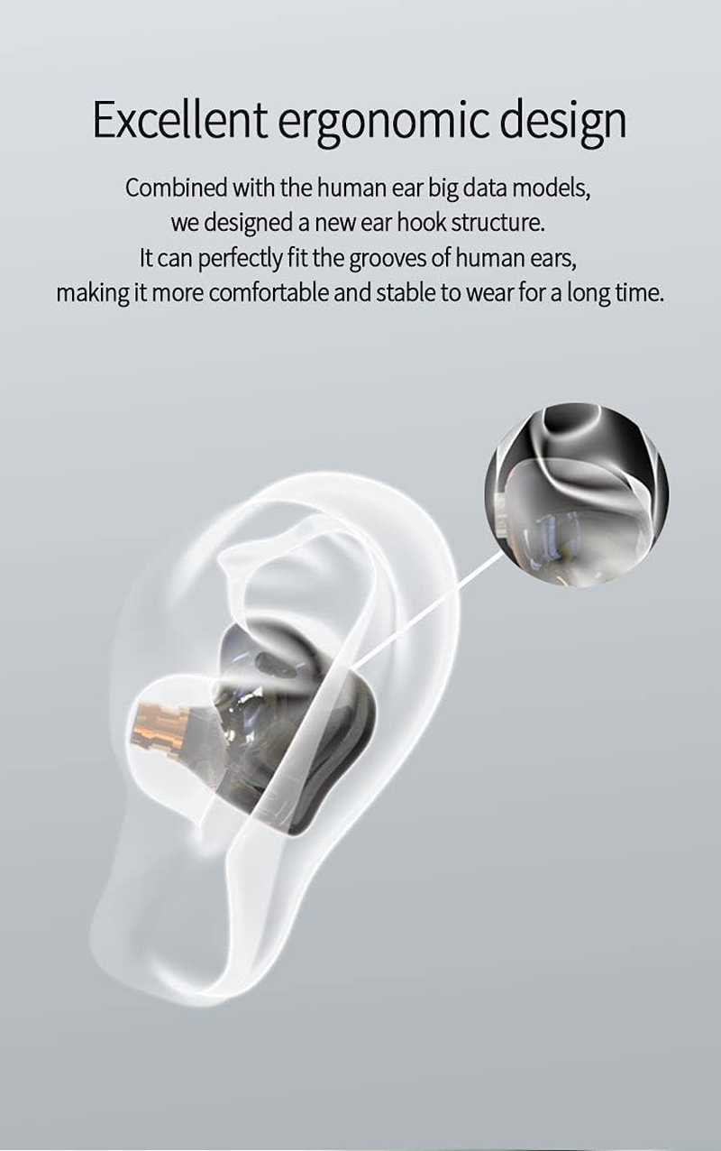 Yinyoo CCZ Melody Wired Headphones, USB Type C, Lightweight and Comfortable Earbuds with 4N OFC Cable for Samsung S23/S22/Google Pixel 7/6/5/4 (Clear Black, Type-C with Microphone) image number 4