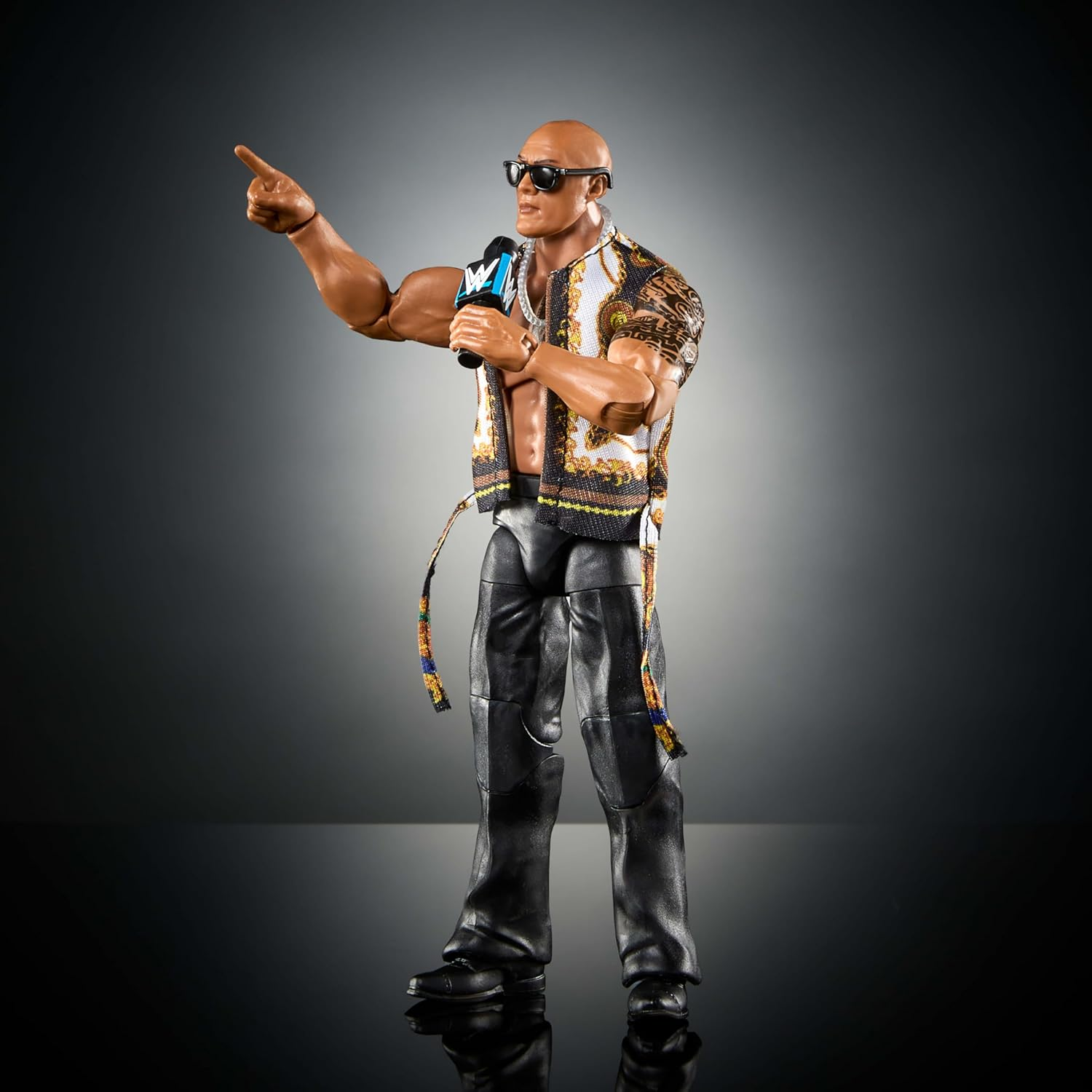 Mattel WWE Elite Action Figure & Accessories, Series #115 6-Inch Collectible the Rock with 25 Articulation Points & Swappable Hands image number 3