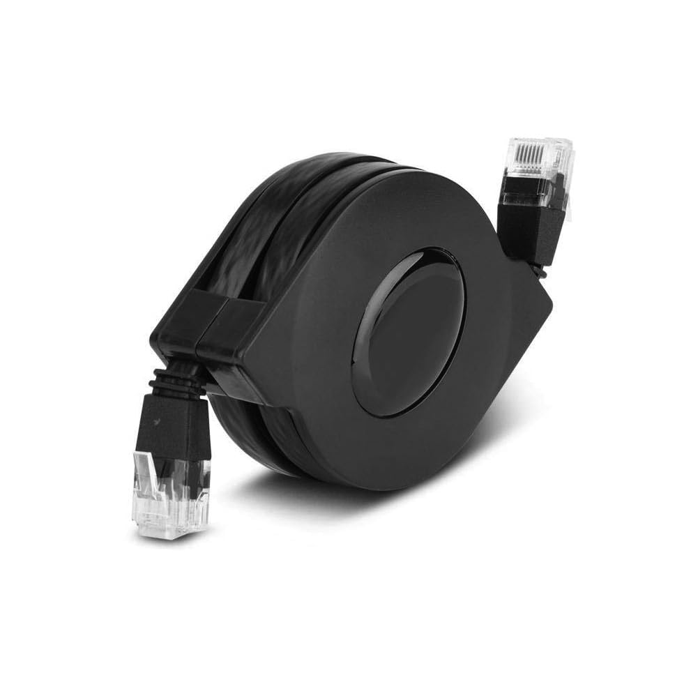 RJ45 LAN Cable, Compact Network Cable, Retractable Switches Network Extension Routers for Computer (2M / 6.6Ft) image number 4