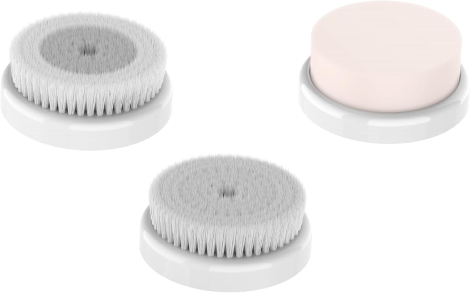 DOCOCO Facial Cleansing Brush, Face Scrubber, IPX6 Clean Exfoliate Massage Skin, 3 Replaceable Heads