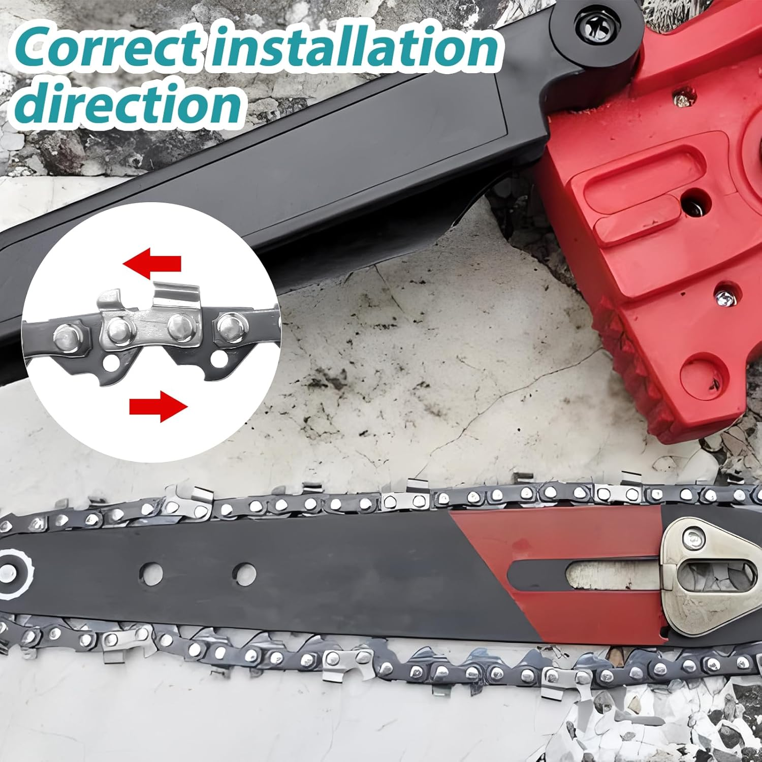 5Pcs Mini Chainsaw Chains with Replacement Saw Chain Bar, 6 Inch Small Chainsaw Chain Replacement Steel Chainsaw Blade for Tree Trimming, Cordless Handheld Mini Chainsaws (37 Drive Links)