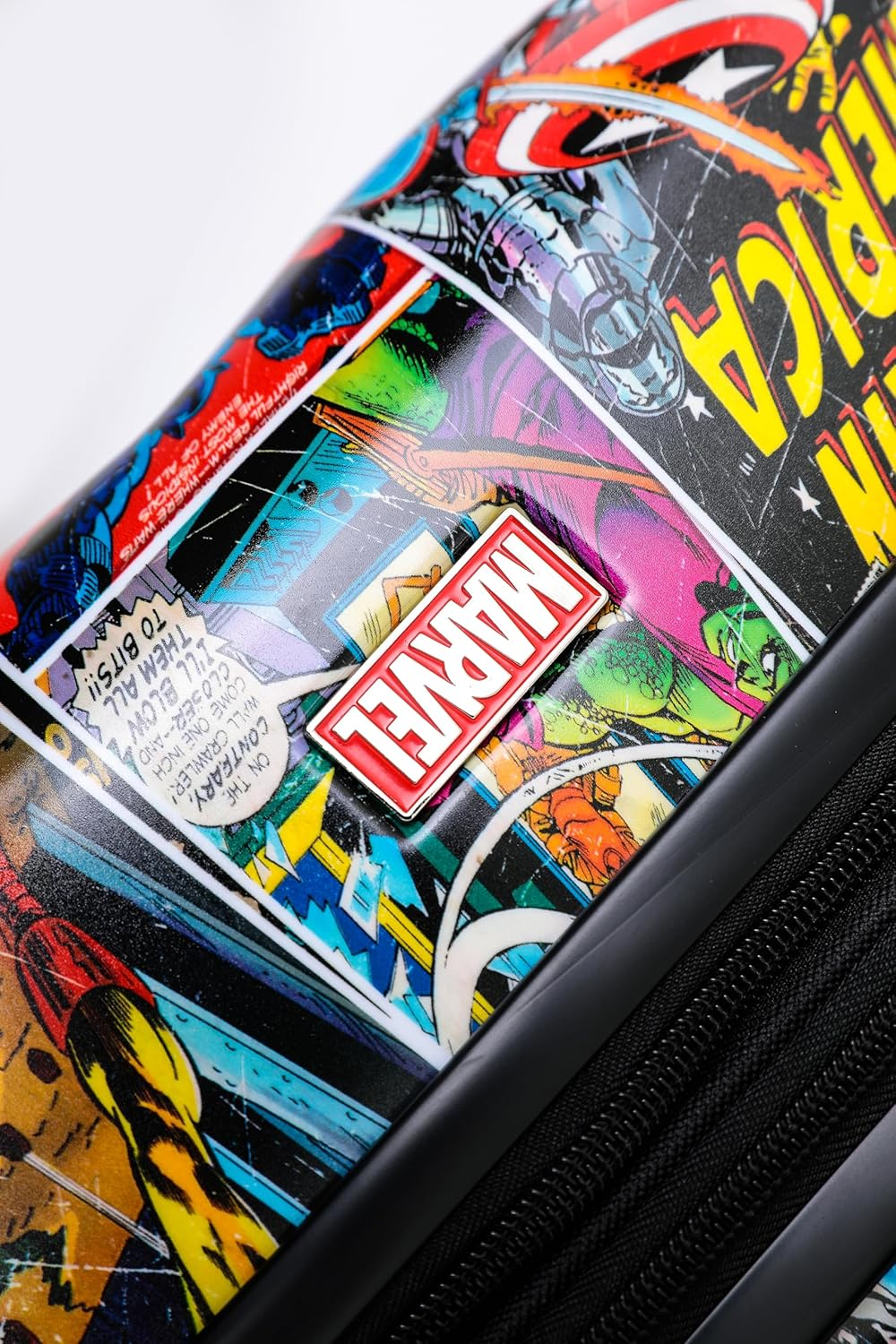 Marvel 19 Inch Four Wheel Hardside Retro Comic Trolley Case Carry on Case, Multicolor image number 6