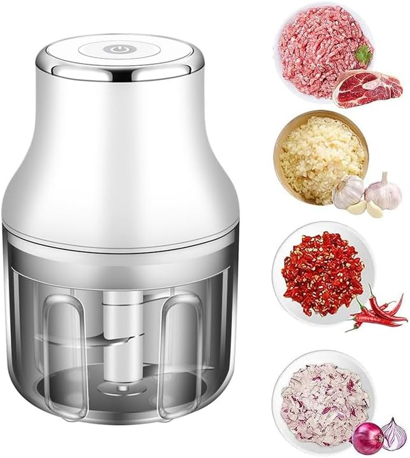 Electric Garlic Chopper, 250ML Mini Portable Garlic Crusher, Garlic Grinder Masher Onion Chopper, Blender to Vegetable, Wireless Food Processor for Ginger, Chili, Fruit, Meat, Etc image number 3
