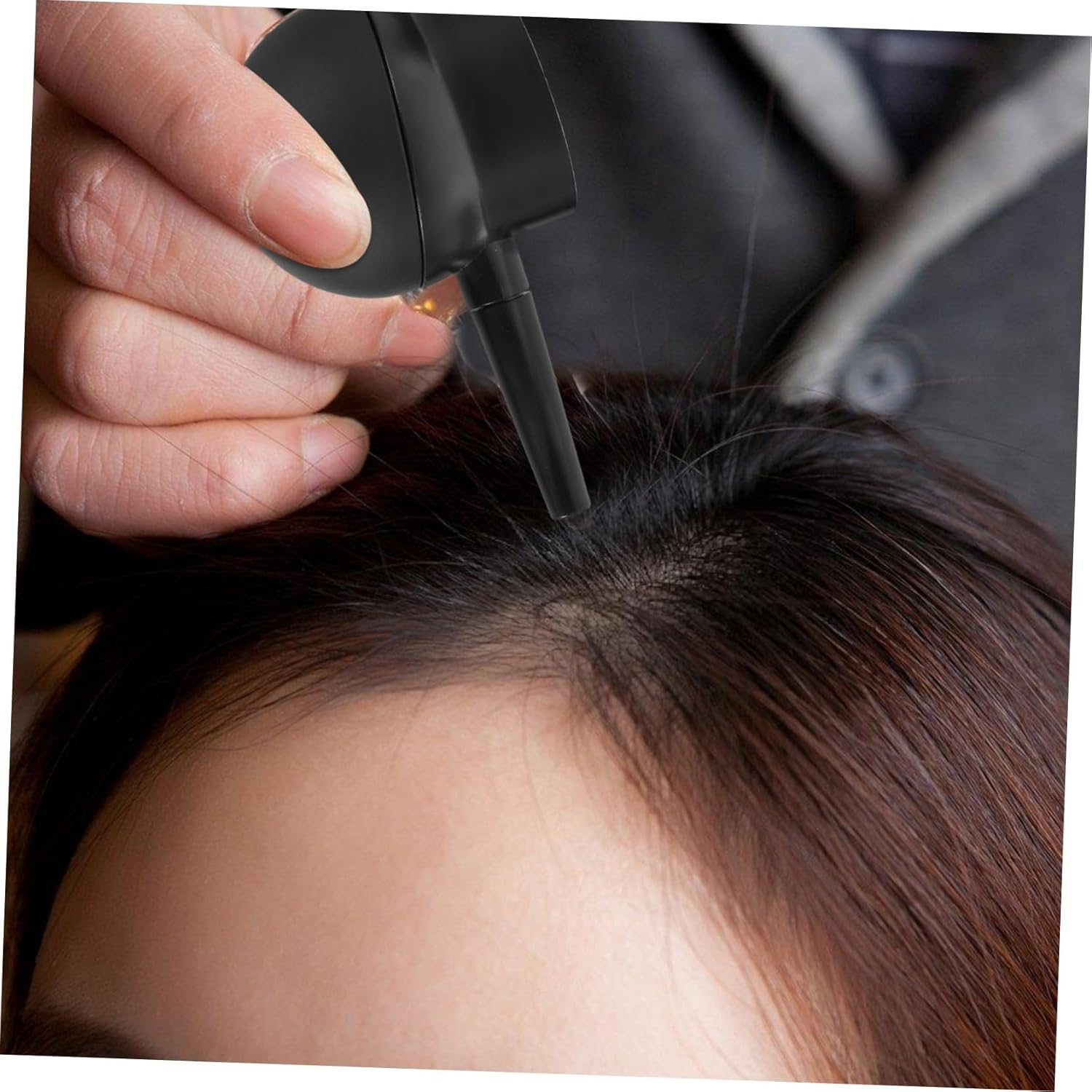 GOOHOCHY Hair-Increasing Fiber Nozzle Hair Fibers Spray Enhancements Thin Fluffy Firm Black image number 5