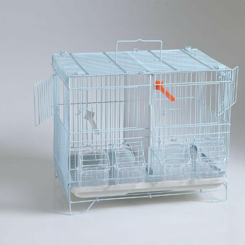 1X Stackable Bird Cage Breeding Cages for Canary Finch Small Birds White image number 1