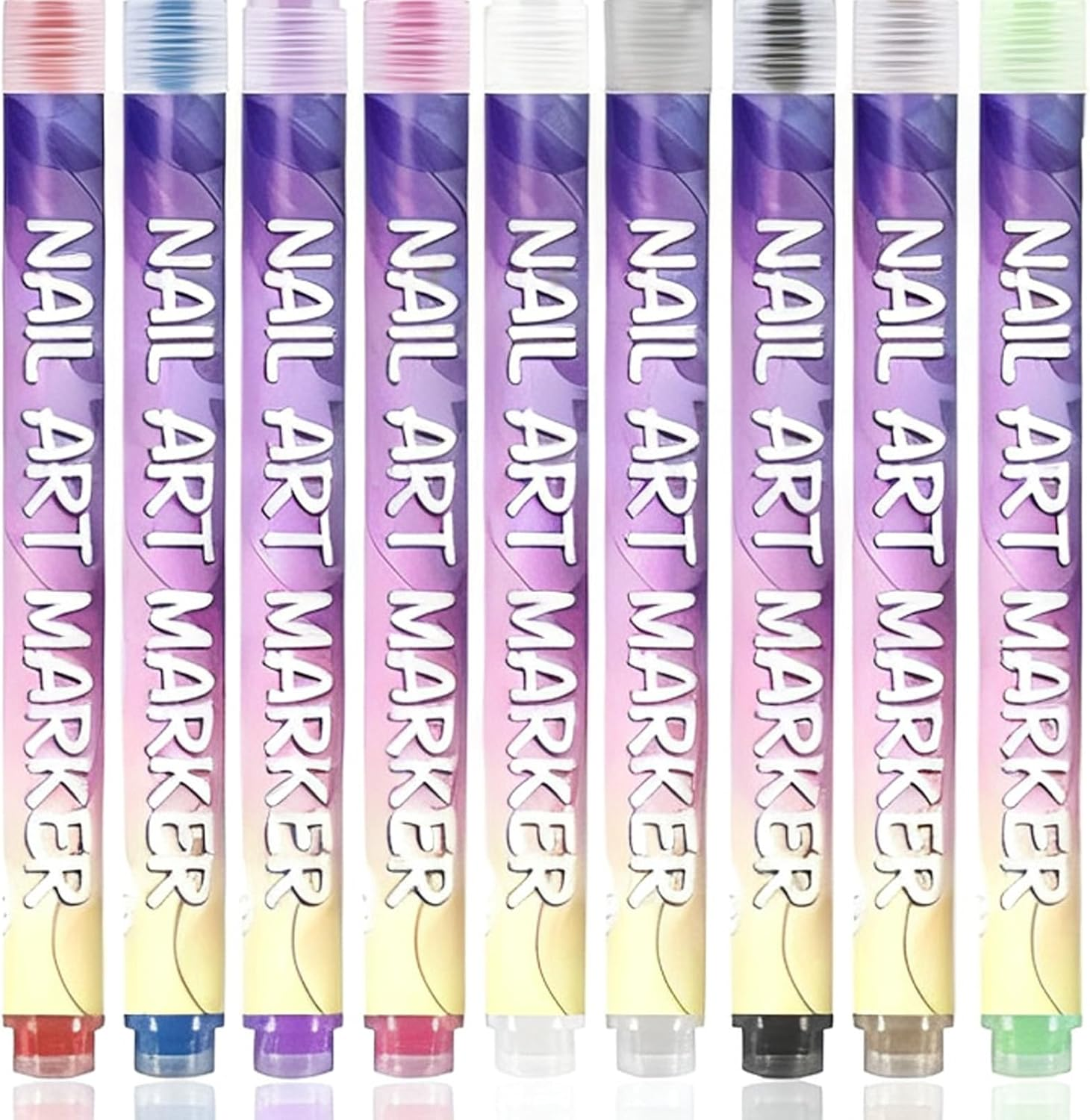 12 Color Nails-Art Markers for Gel Nails,Diy Nails-Art Markers,3D Nails Polish,Diy Arts Painting Tools,Quick-Drying Dotting for Gel, Youth, Beginner,Women, Mother, Men image number 3