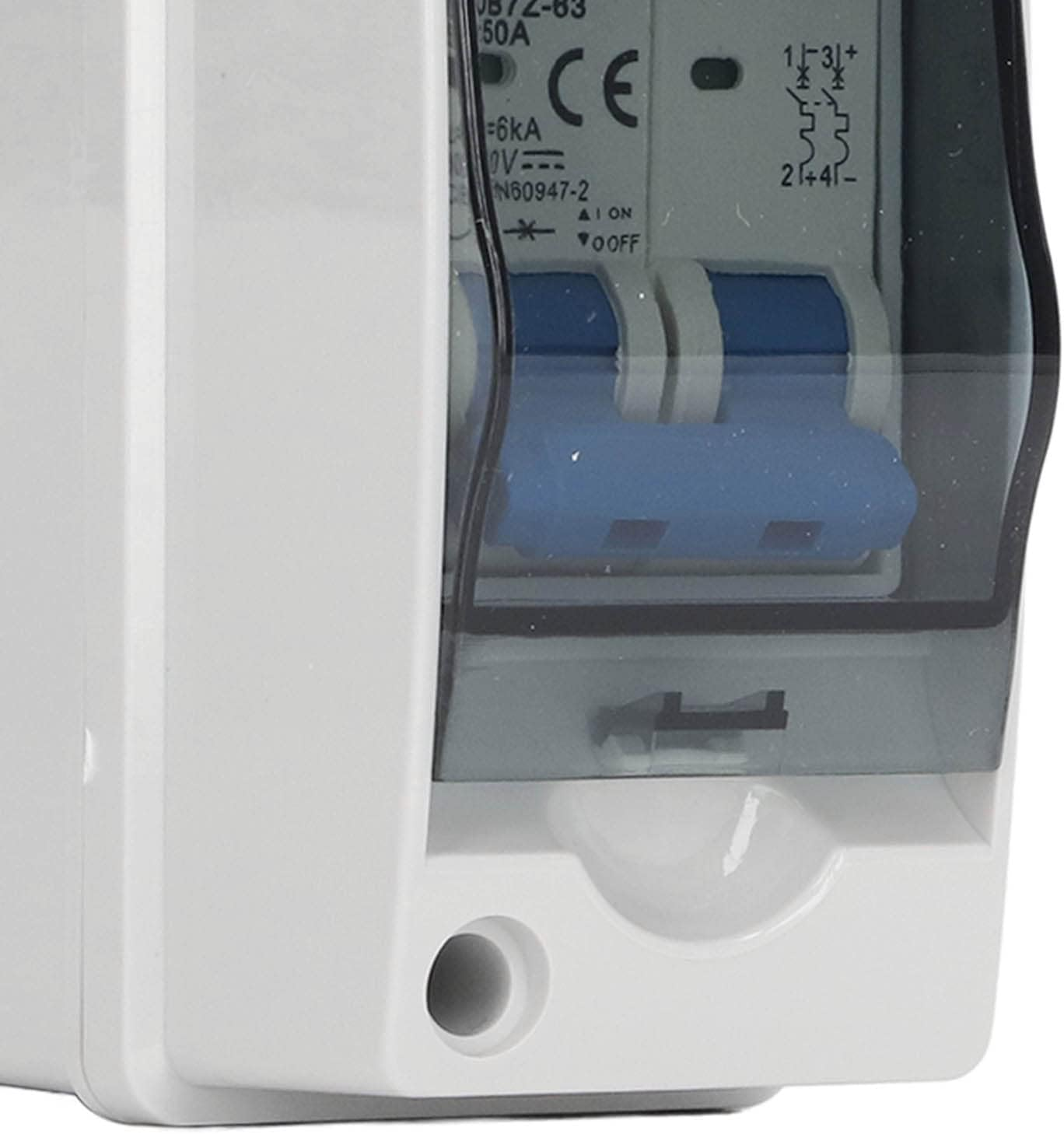 DC Disconnect Switch, DC Miniature Circuit Breaker 50A Isolator for Solar PV System, Waterproof Overvoltage for Home RV image number 3