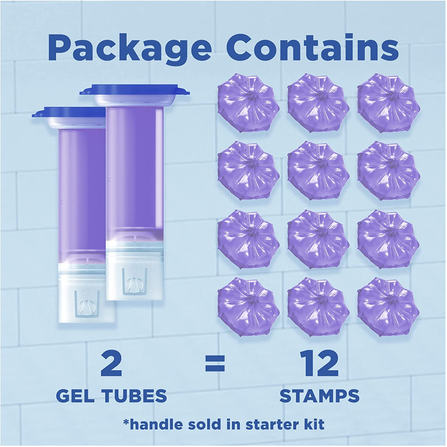 Duck Fresh Discs Twin Refill Toilet Bowl Cleaner, Lavender Scent, Disc Gel Refill with 12 Toilet Discs, 2 X 36Ml Tubes image number 5