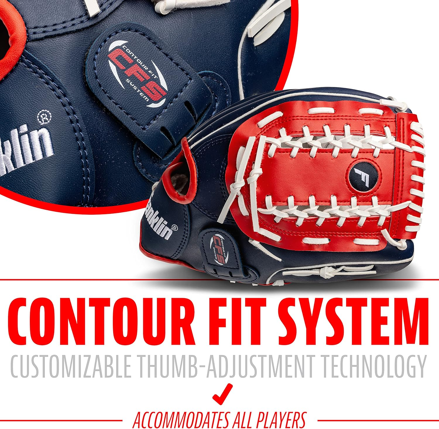 Franklin Sports Field Master USA Series Baseball Glove-Right Handed Thrower image number 6