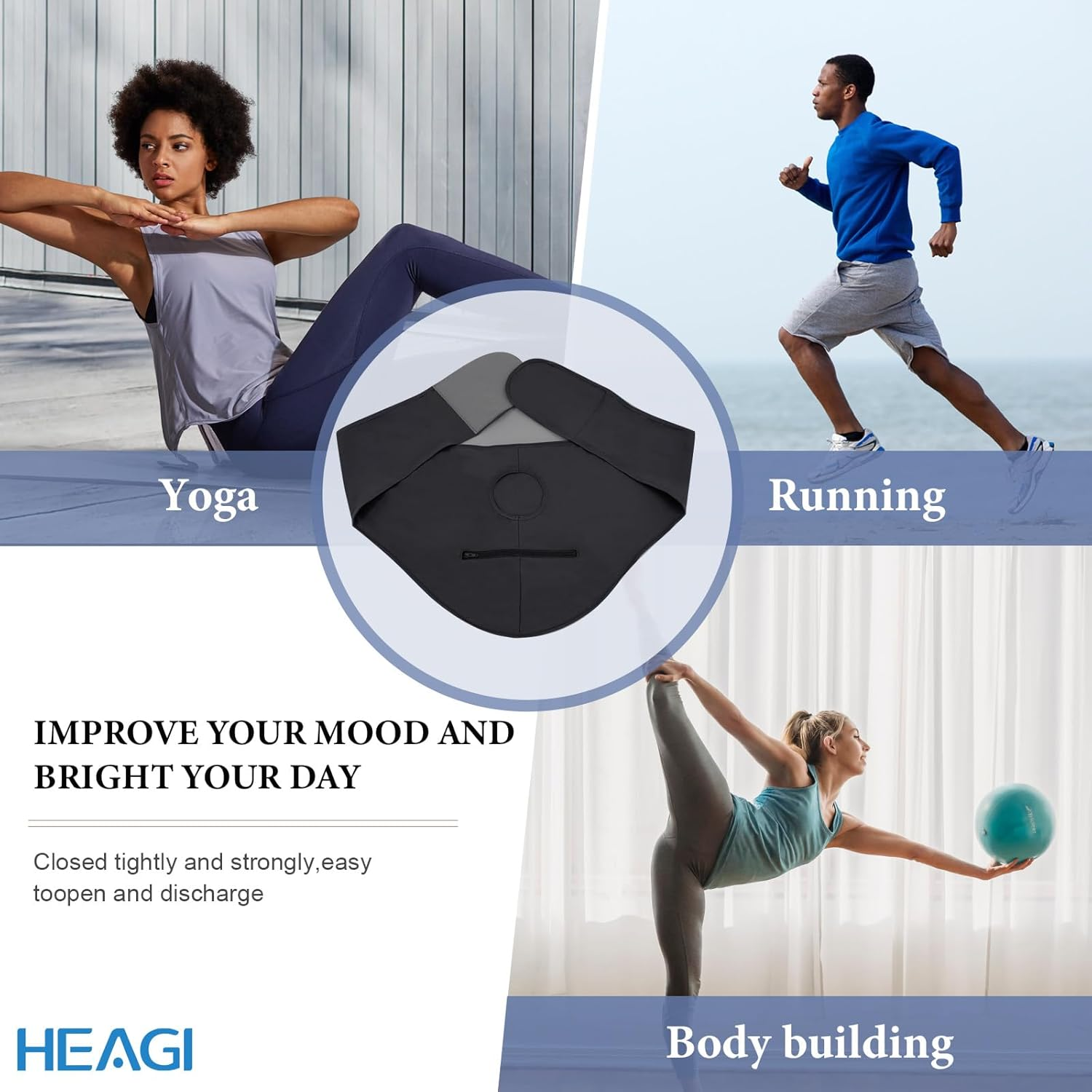 Ostomy Belt Black,Ostomy Support Belt,Colostomy Bag Covers for Women and Men, Ostomy Supplies, Stealth Belt for Ostomy Bag Inner Pocket to Hold Ostomy Pouch,Ostomy Pouch Covers for Sport & Swiming (M) image number 4