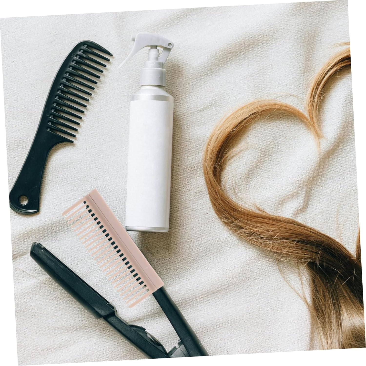 PENIKOKO 2Pcs Heat Resistant Clip Carbon Fiber Hair Straightener Comb Attachment Portable Hair Brush for Fast Styling Travel Friendly Accessory image number 6