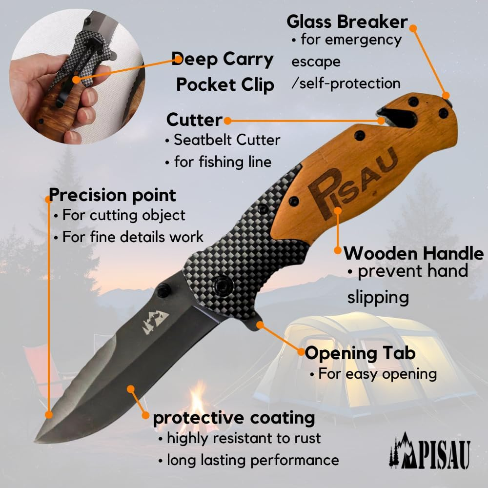 Lightweight Folding Pocket Knife Versatile Tool for Camping, Climbing, Fishing, and Survival image number 6