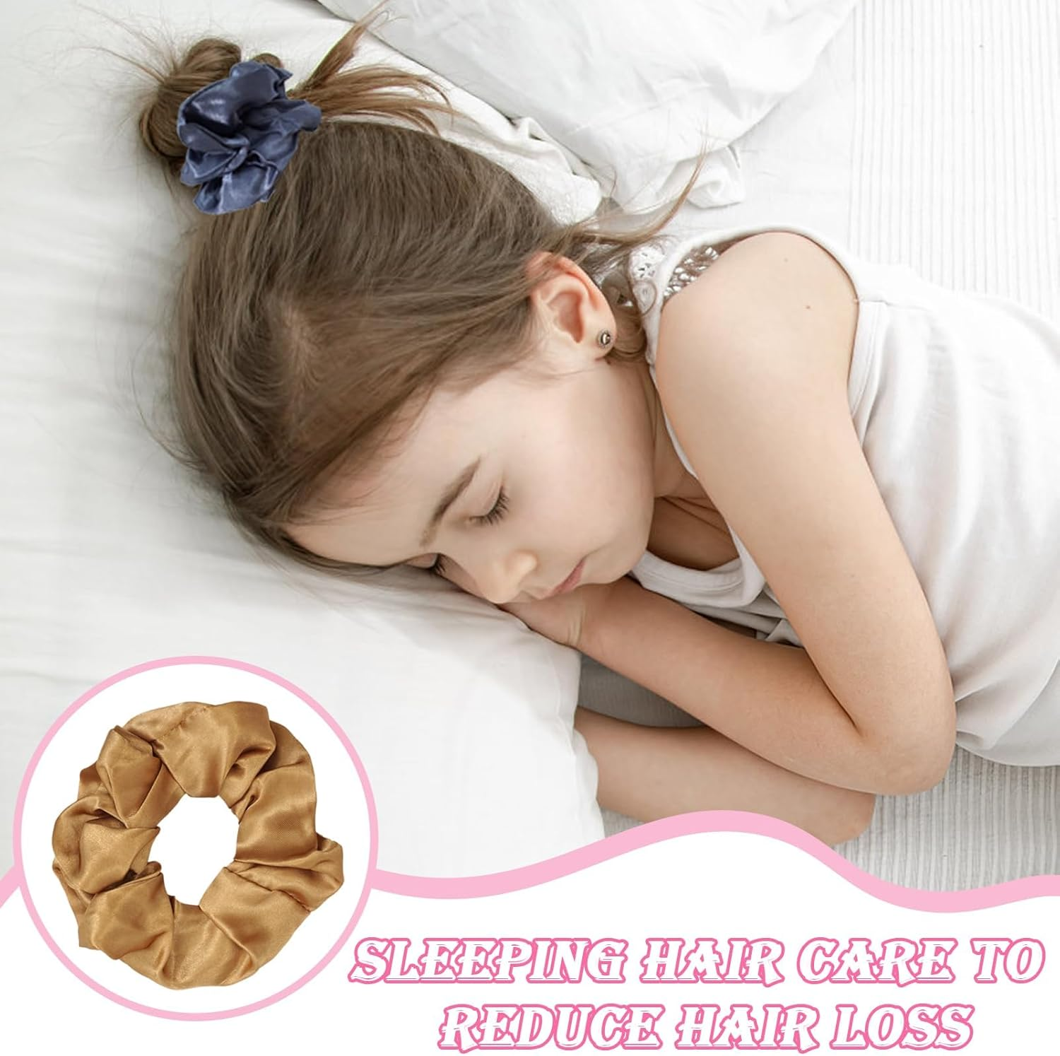 12 Pack Satin Scrunchies for Women - Soft Hair Ties, No-Damage Ponytail Holders with Elastic Band - Gentle Hair Accessories for Thick/Thin/Curly Hair (6 Colors, 2 Sizes per Set)