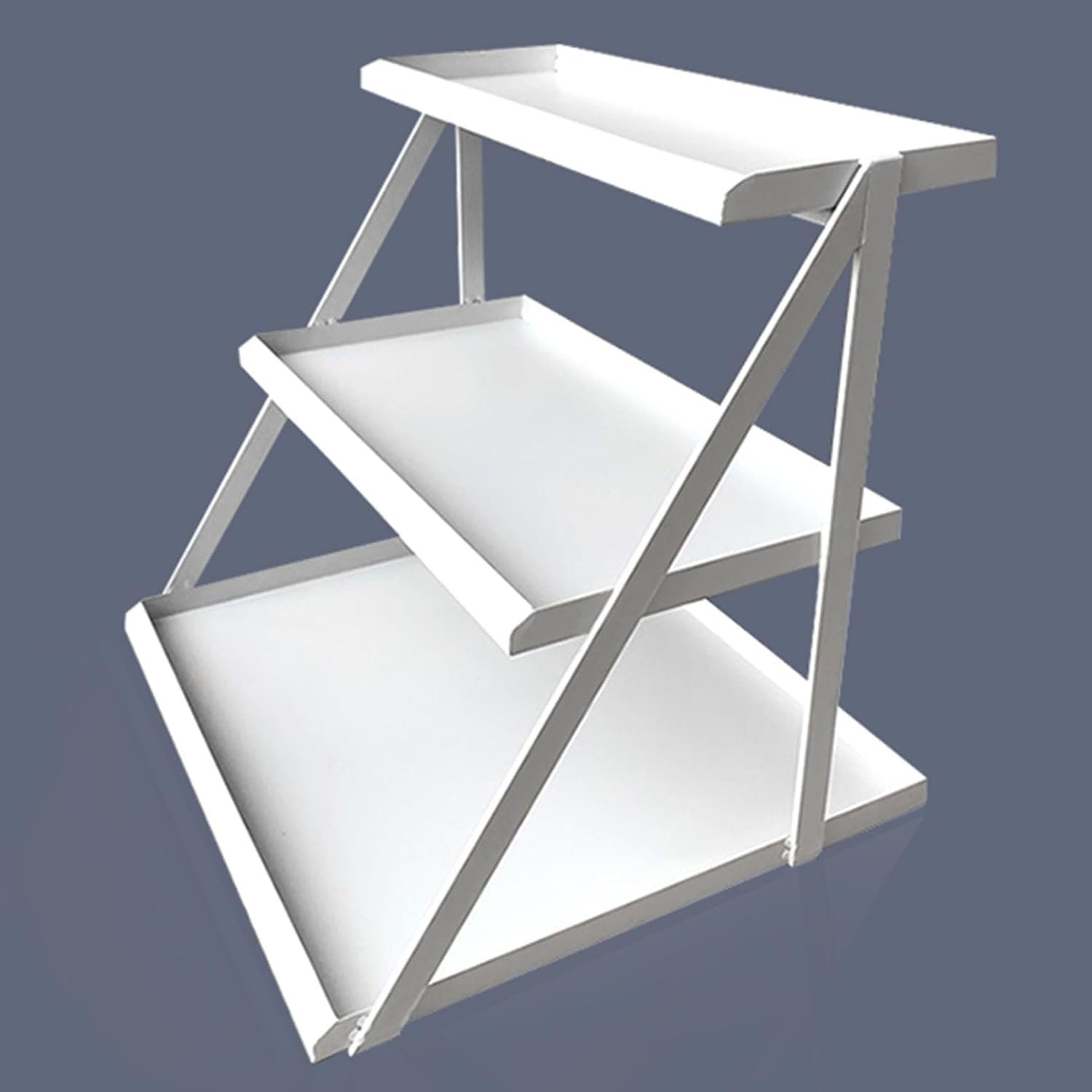 Snack Storage Rack Storage Baskets， Retail Display Rack Countertop Snack Stand Organizer Shelf(White) image number 5