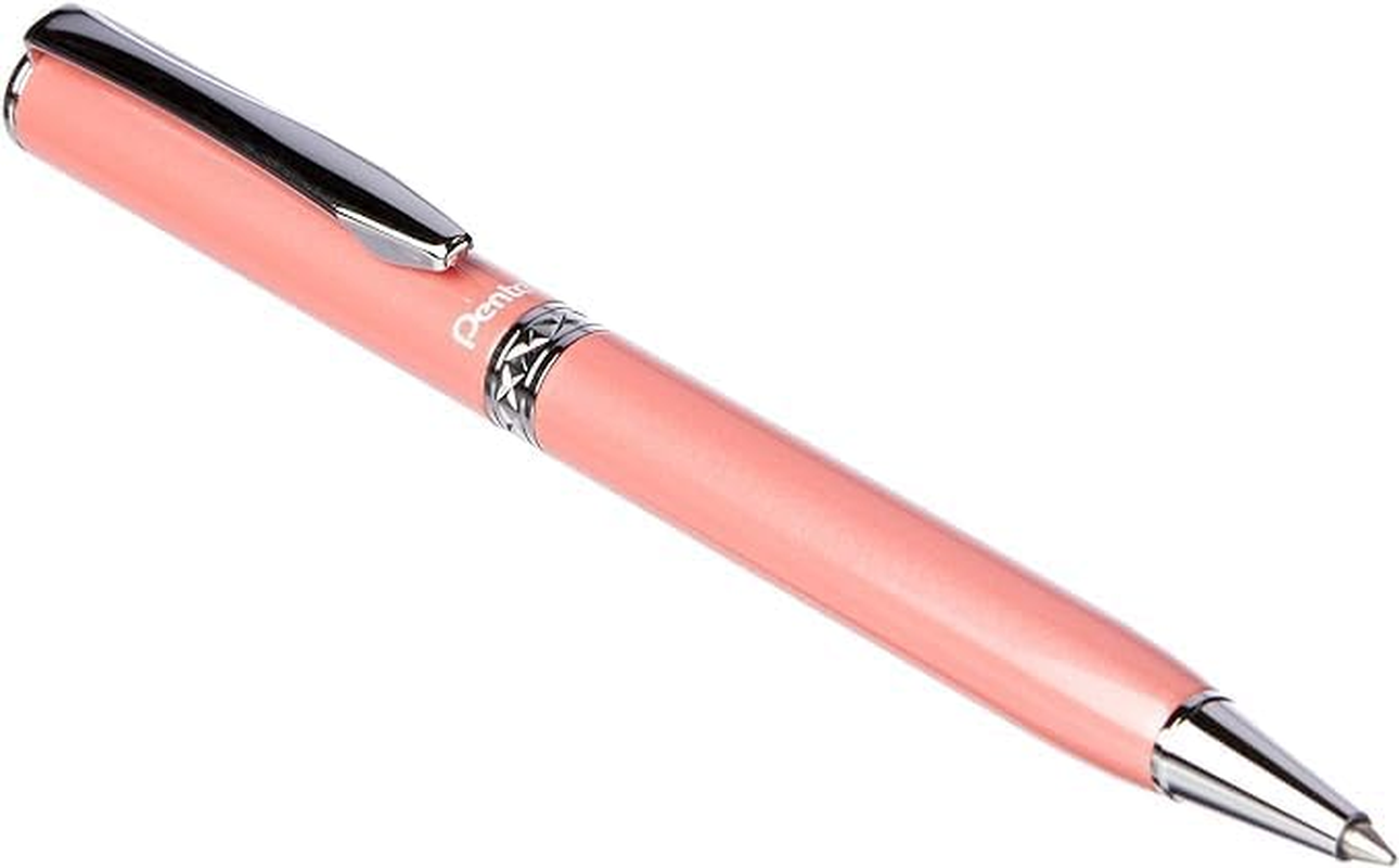 Pentel Sterling Ballpoint Pen Retractable 0.8Mm Medium Pink Barrel Black Ink Pen in Premium Gift Box (B811P-PBOX) image number 3