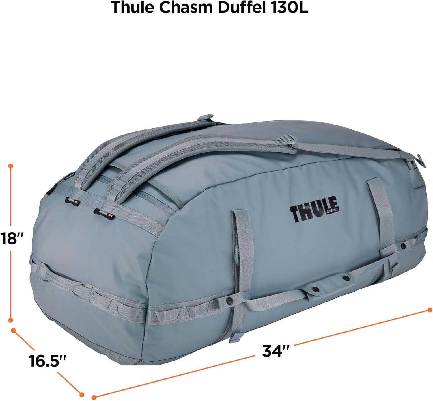Thorie Chasm Duffel Bag, 130L, Black, 130L image number 7