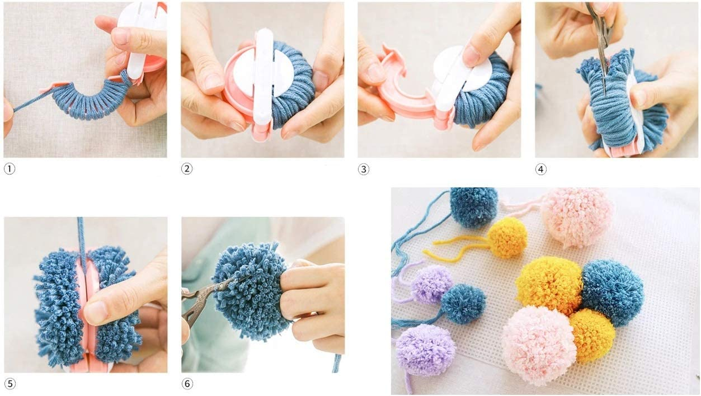 READAEER Knitting Loom Kit with Pompom Maker, round Knitting Loom for Hat, Rectangular for Blanket Scarf Shawl, Knitting Loom Kit for Beginner image number 4