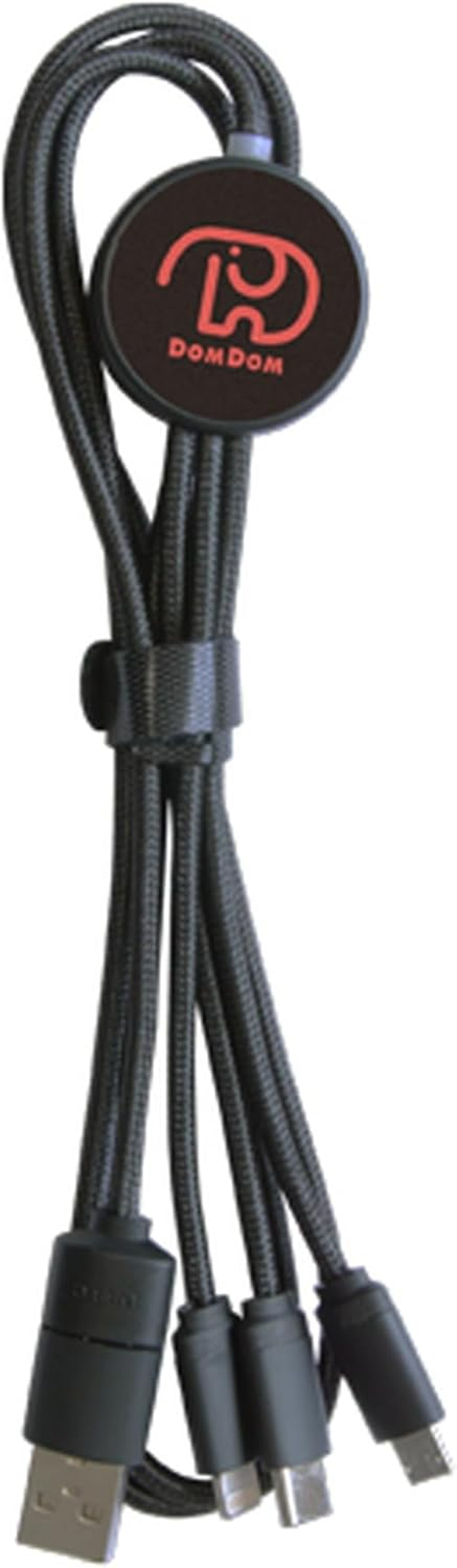 Granthunk Charging Cable, Domdom-Hamburger Flash Multi Charging Cable, Red, Micro-Usb Type-C, 3-In-1 Character, Type C, Iphone Android image number 2