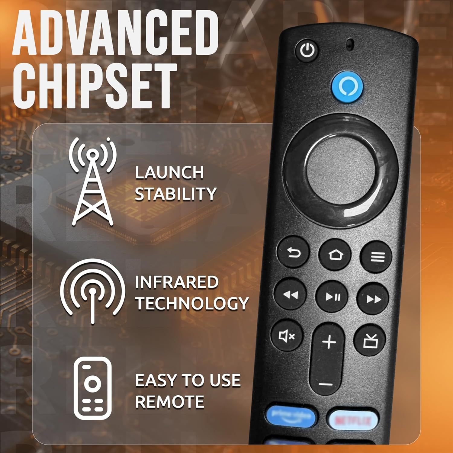 Universal Voice Remote Control Replacement (3Rd Gen) with Free Remote Cover &ndash; Fire Stick Remote Compatible with Smart Streaming Devices, Cube, Lite, 4K & Max &ndash; with Voice Command (Green) image number 4