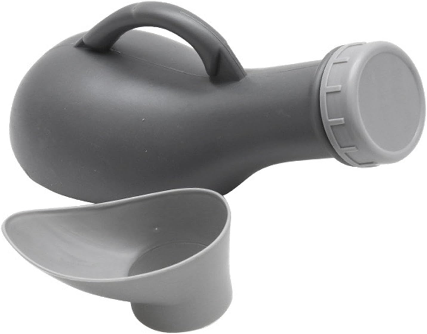 1000Ml Large Capacity Urinal for Men and Women Portable Urine Bottle with Lid Clear Scale No Spill Odorless Design Lightweight and Sturdy Ideal for Seniors Night Use Detachable (Gray) image number 1