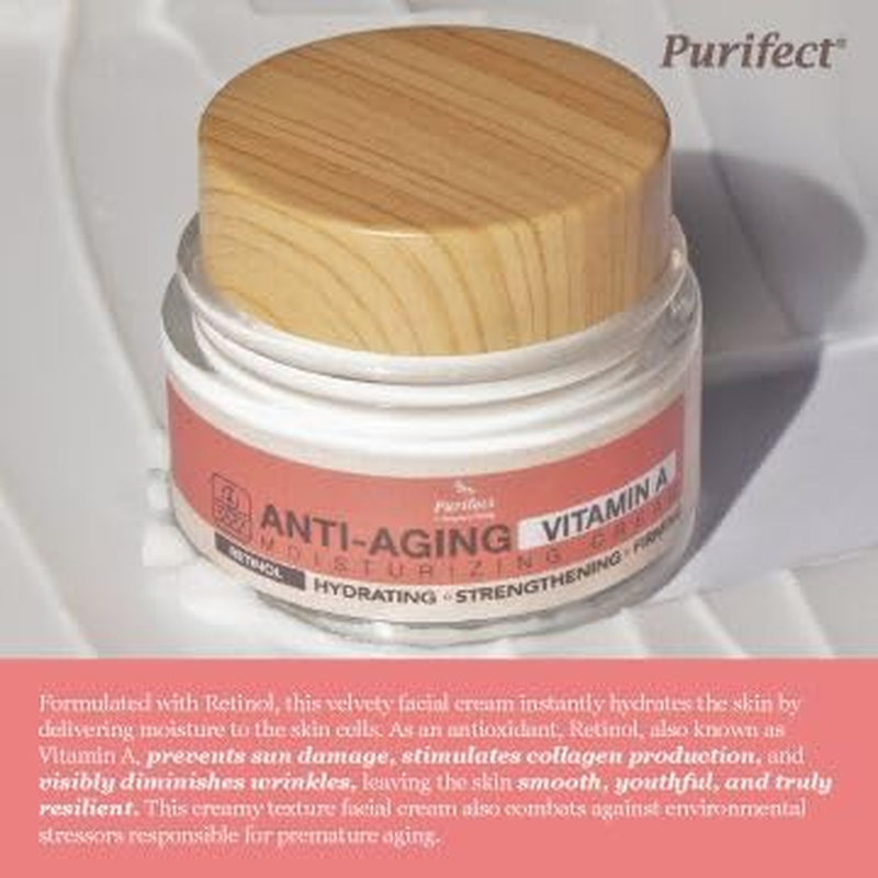 Purifect Anti-Aging Vitamin a Moisturizing Cream with Retinol, Anti-Aging and anti Wrinkle Face Cream, Retinol Cream Strengthens and Firms Skin, Suitable for All Skin Types 50Ml image number 6
