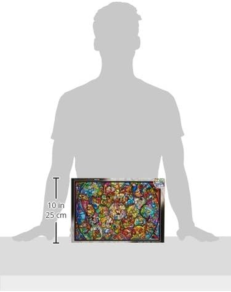 1000 Piece Jigsaw Puzzle Disney All Star Stained Glass [Stained Art] (20.1 X 29.1 Inches (51.2 X 73.7 Cm)
