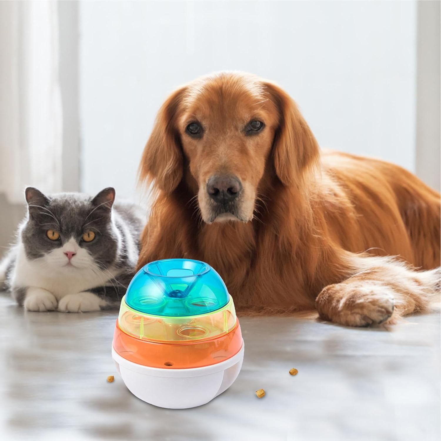 Treat Tower for Dog | Pet Slow Feeder Tumbler Ball | Pet Tumbler Toy | Interactive Food Puzzles Ball for Dogs - 2-Pack image number 2