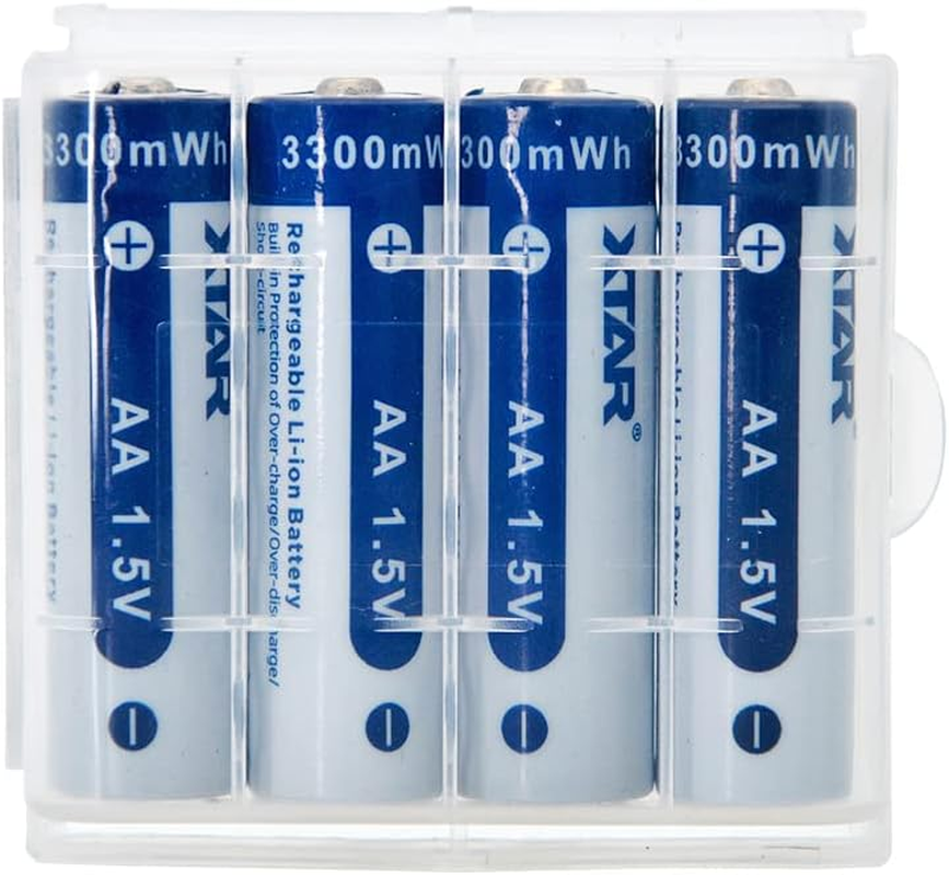 XTAR 1.5V 4-Pack AA Rechargeable Battery,3300Mwh Lithium Rechargeable Batteries High Capacity 1000 Cycles image number 3