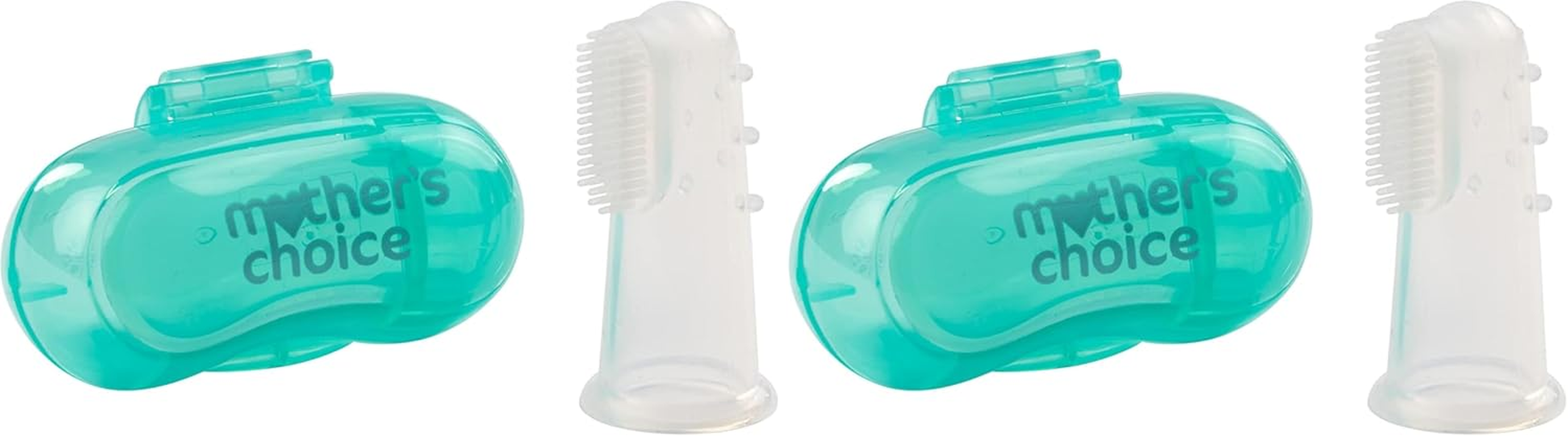 Mother'S Choice Fingertip Toothbrush and Case (Pack of 2)