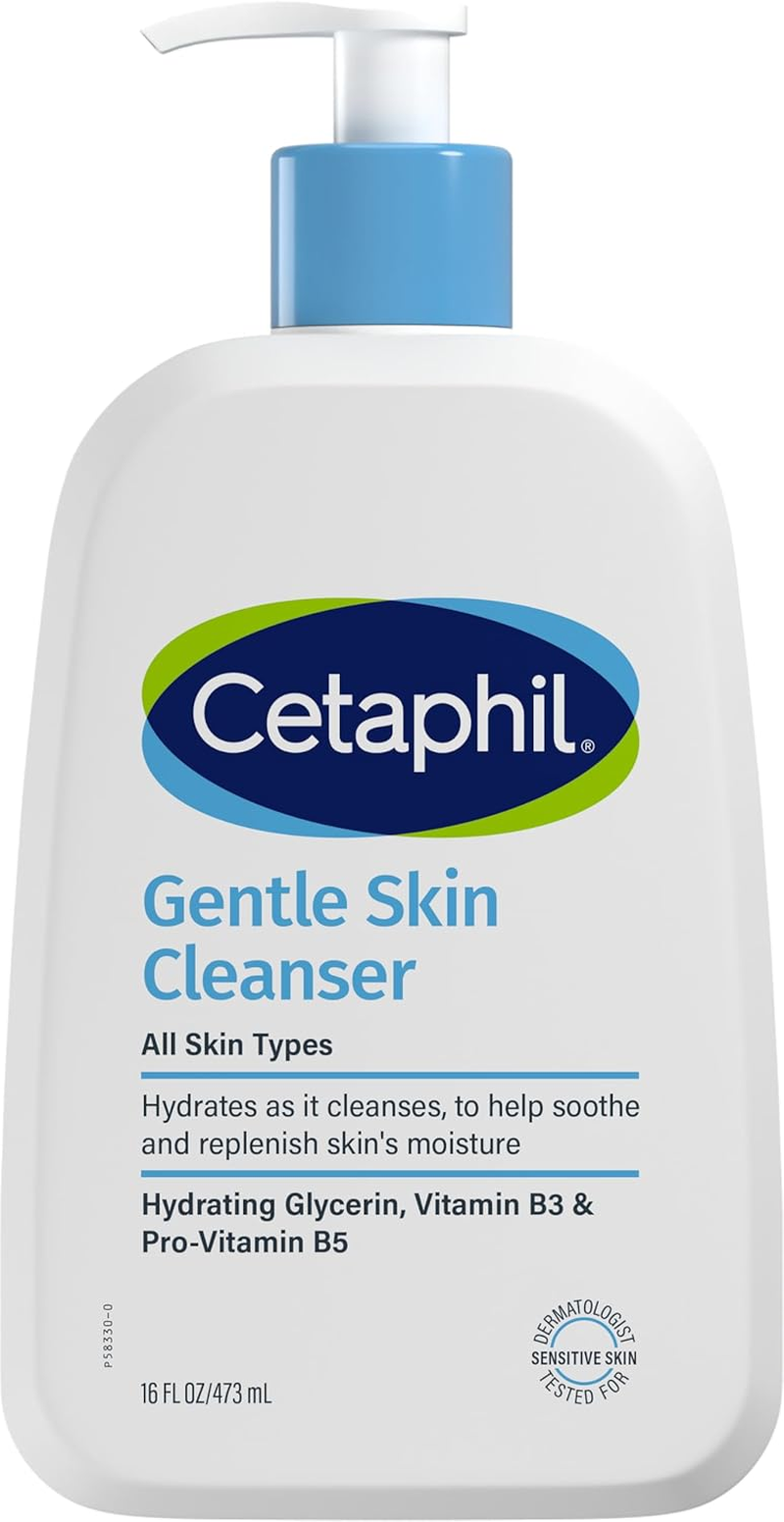CETAPHIL Gentle Skin Cleanser 473Ml, Hypoallergenic Face Wash, with Hydrating Glycerin & Panthenol, Suitable for Sensitive Skin, Dermatologist Tested image number 6