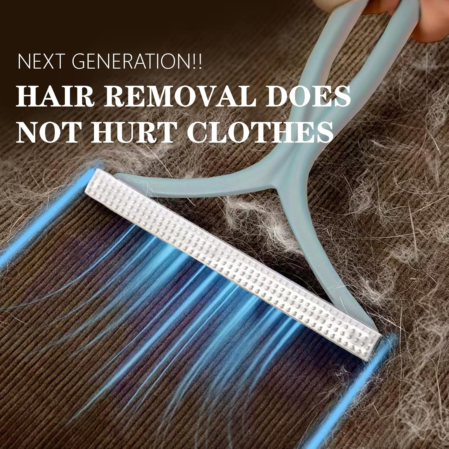 2 Pcs Manual Fabric Shaver Set, Portable Lint Removers for Furniture, Clothes, and Carpets, Pet Hair Removal Tools with Metal Scraper and Reusable Brush image number 2