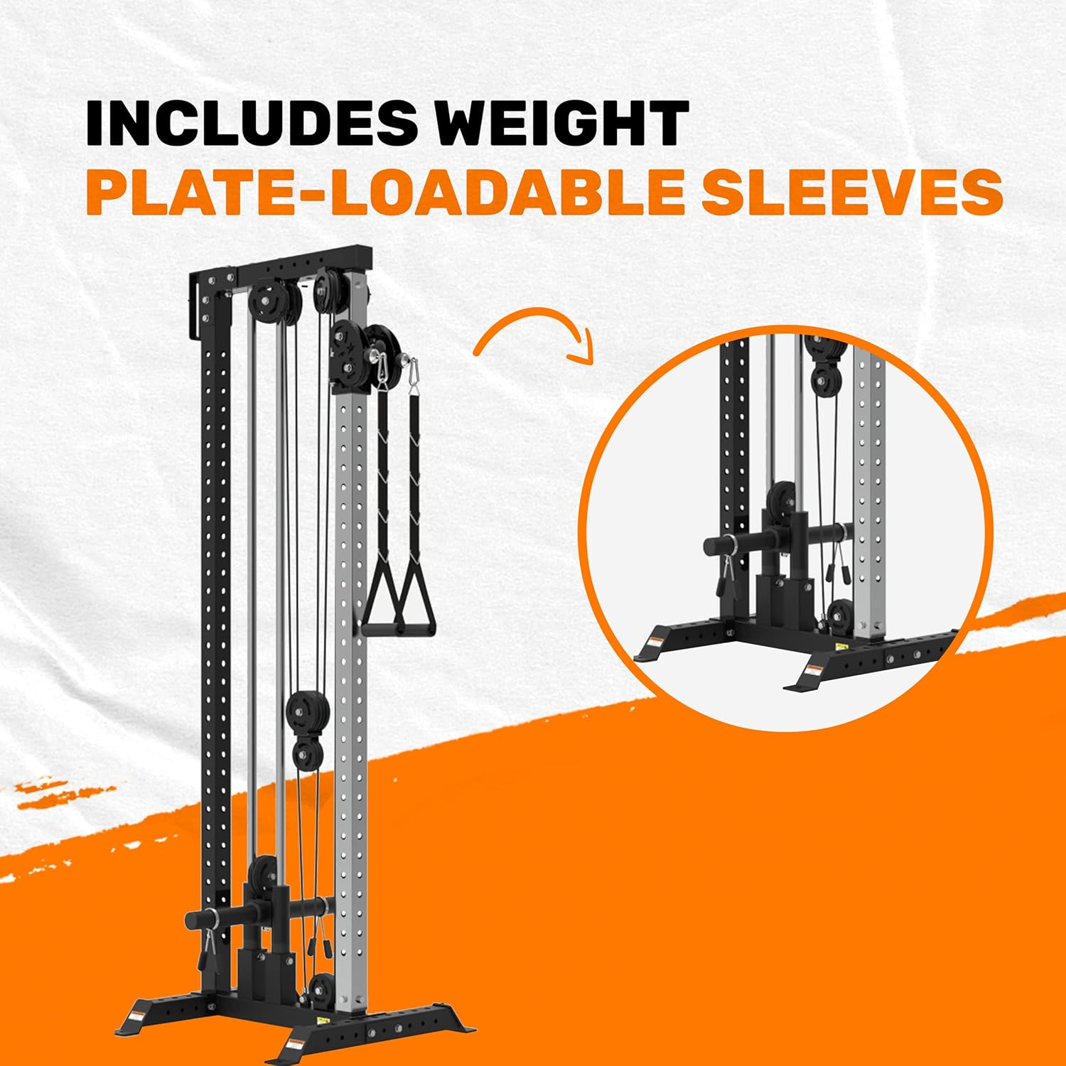 Bells of Steel Cable Machine Tower - Commercial and Home Gym Equipment - Aluminum Pulleys with Stacks or for Plates, Squat Stands and Uprights