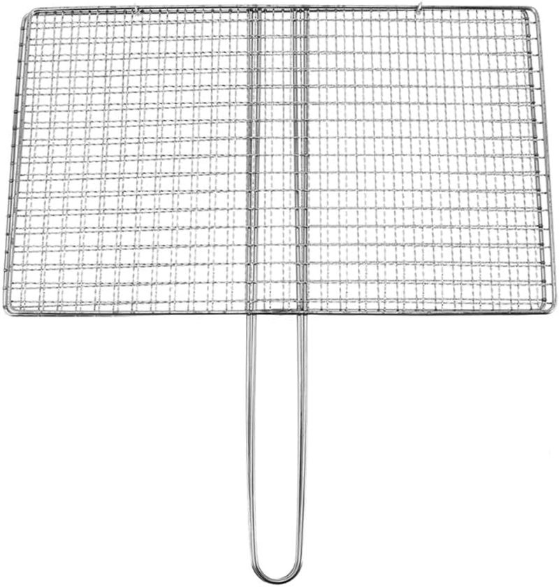 JOINPAYA Stainless Steel Grilled Fish Clip - Heavy Duty Bbq Grill Basket for Meat Vegetables & Shrimp Ideal for Outdoor Grilling & Camping for Outdoor Grilling and Camping (Mesh Grids Style) image number 6