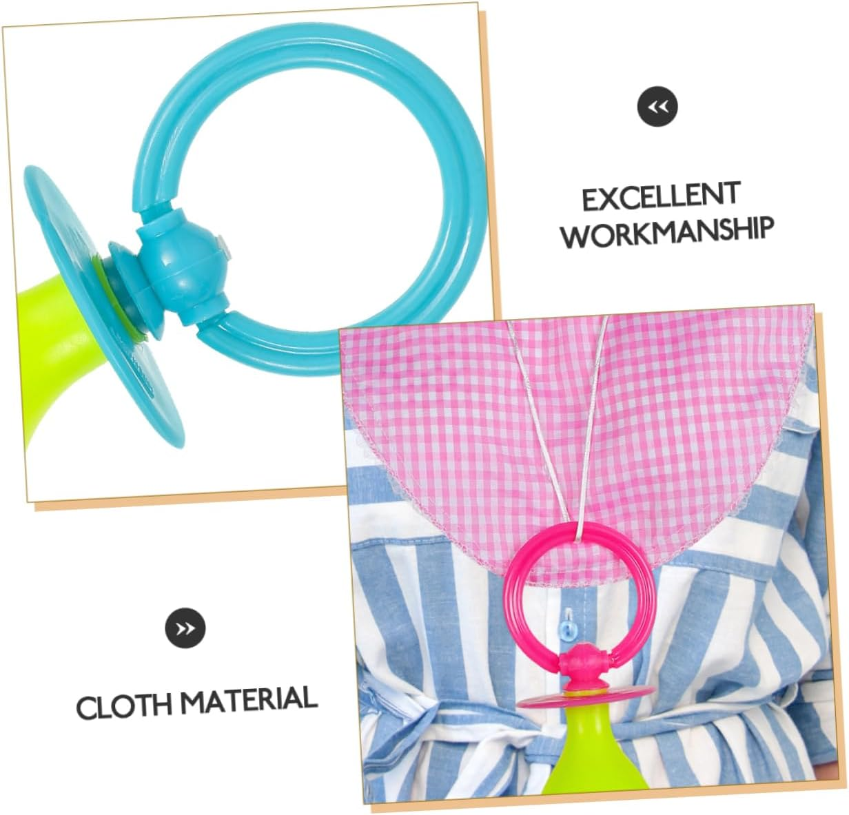 Ciieeo 2Pcs Large Fake Pacifier Props Oversized Adult Size Cosplay Costume Accessory for Parties Photo Booths image number 2